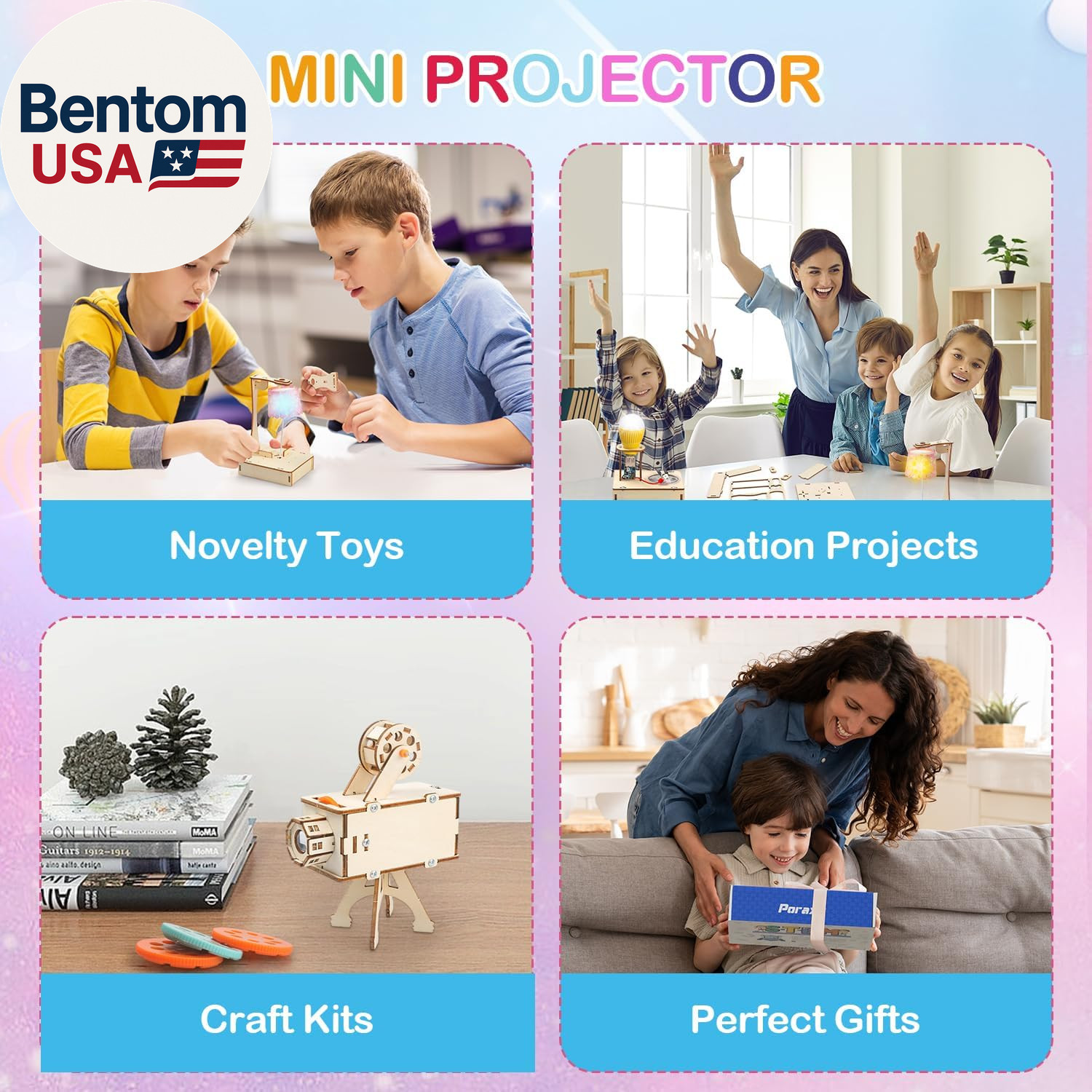 STEM Science Kits for Kids Ages 8-10-12, 5 Set 3D Wooden Puzzles, Toys for Ages