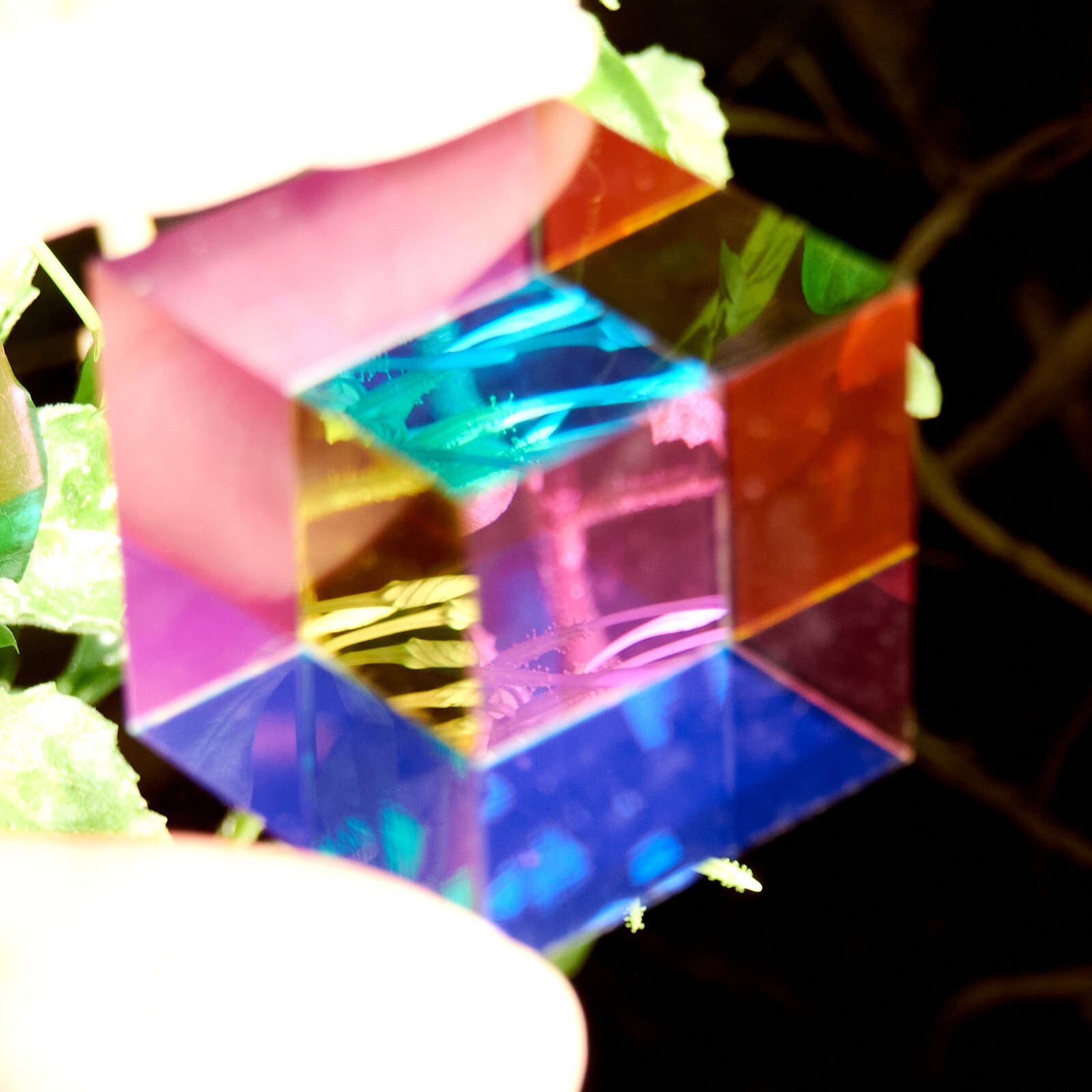 CMY Color Cube, Acrylic Prism, Science Learning Educational Toy, Desktop Decor
