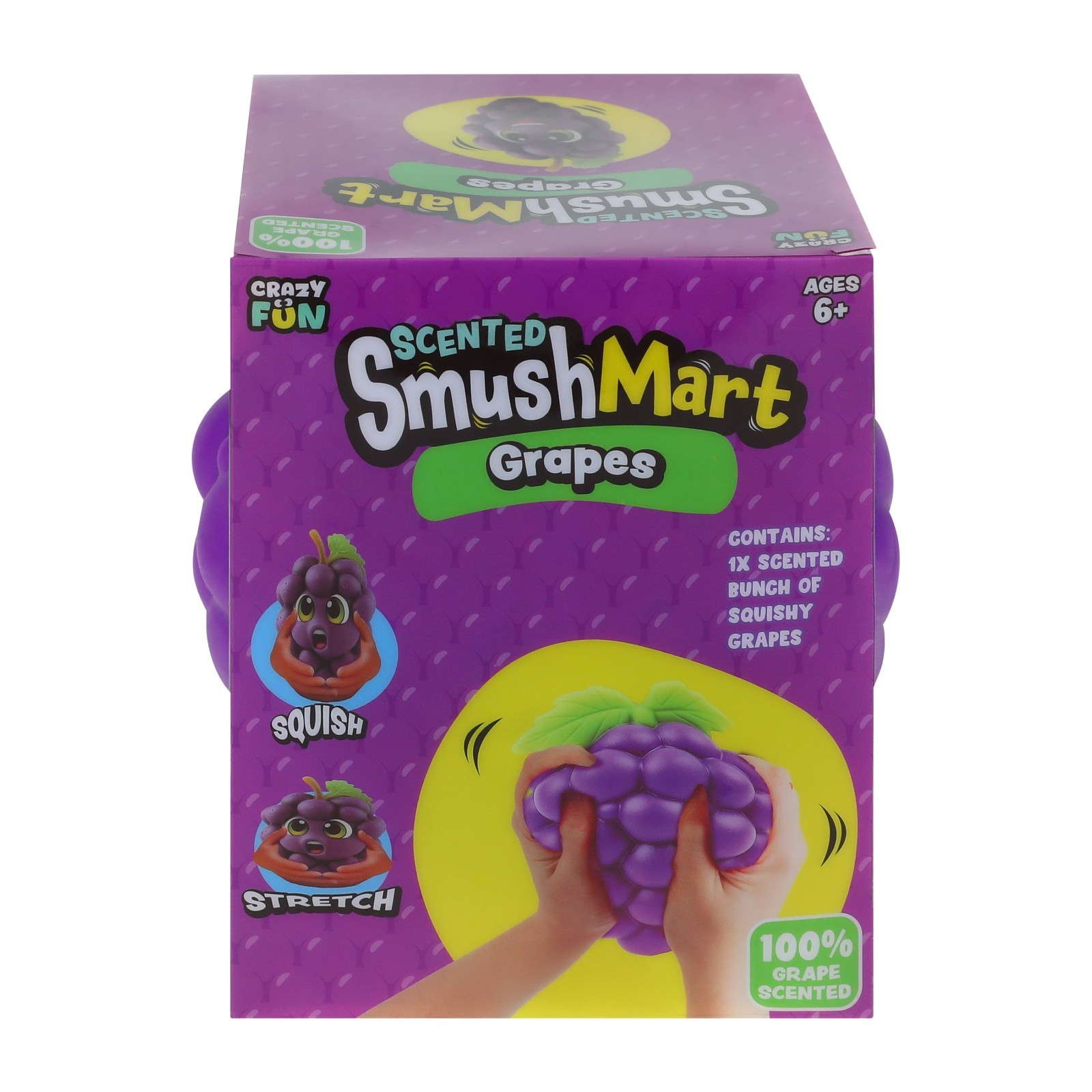 🍇 Smush Mart Scented Grapes JUMBO VIRAL SQUISHY 6” RMS USA Crazy Fun