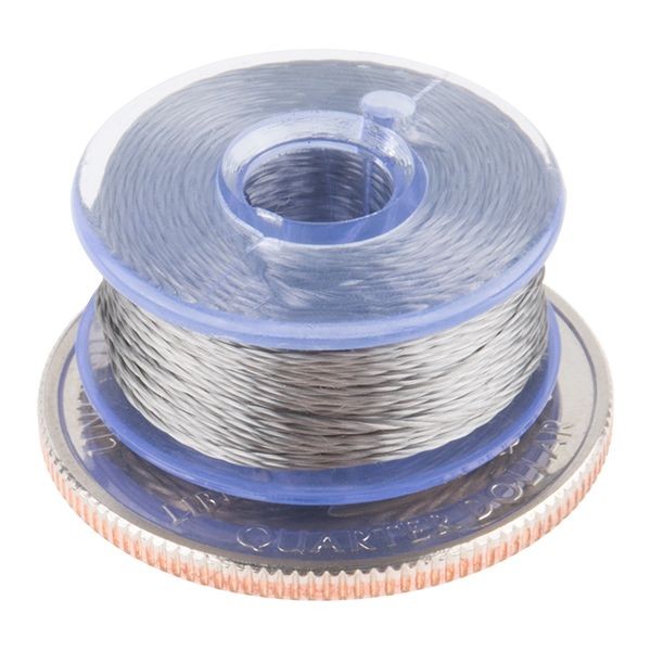 [ SparkFun DEV-13814 ] Conductive Thread Bobbin – 12m (Smooth, Stainless Steel)