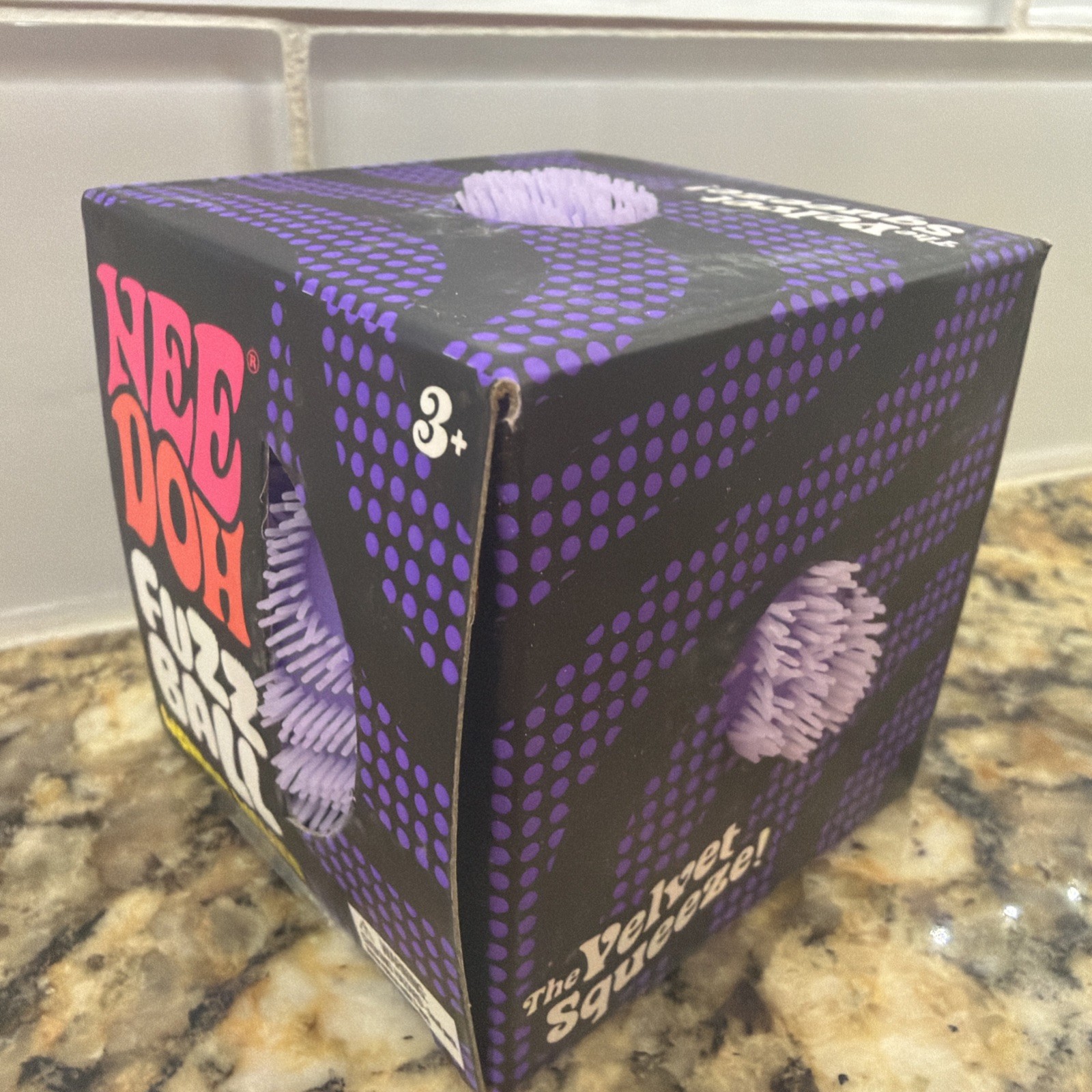 Needoh Fuzzball wonder waves Velvet Squeeze purple 💜 fast ship viral squishy