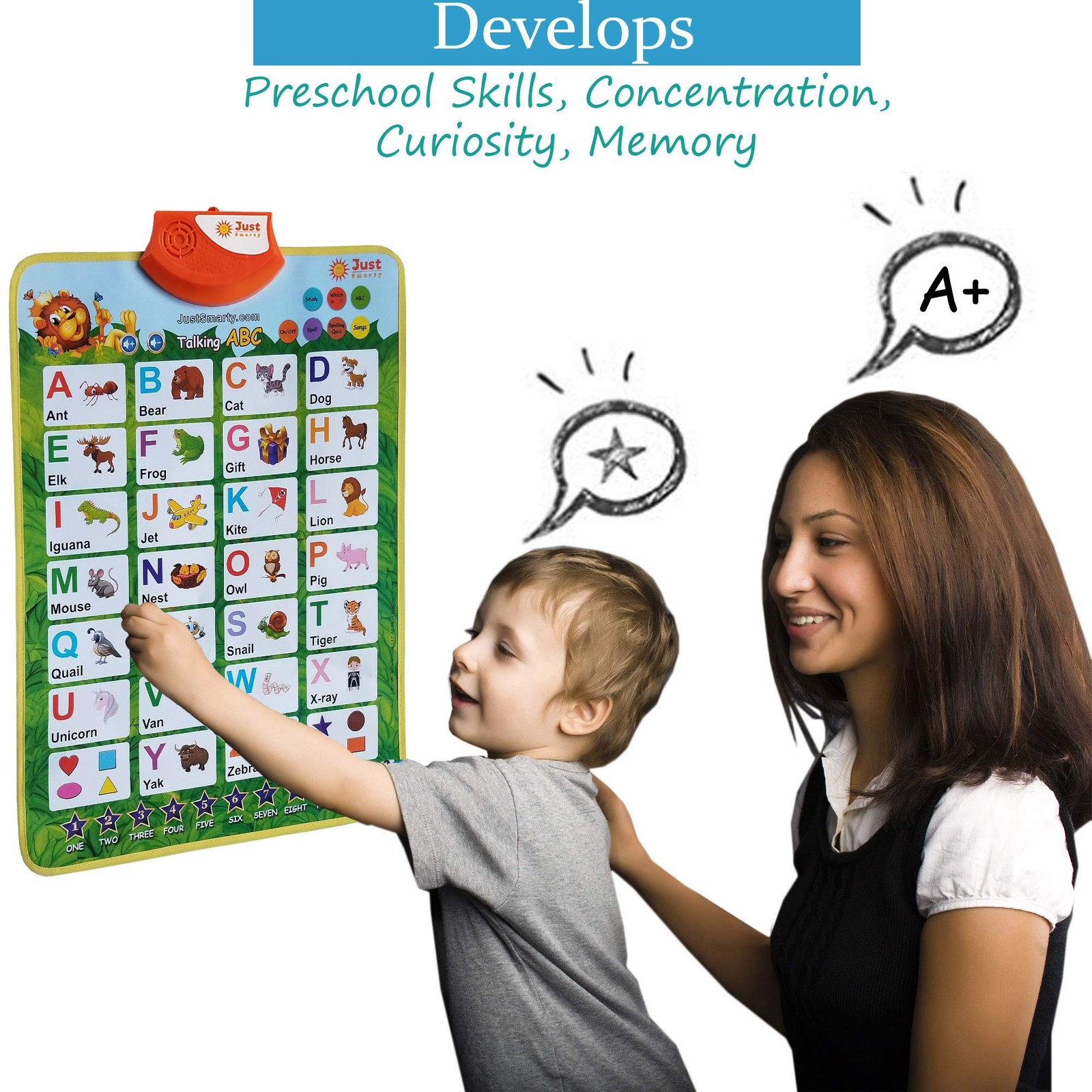 Just Smarty Interactive Learning & Education Toys 1 Count (Pack of 1), Blue