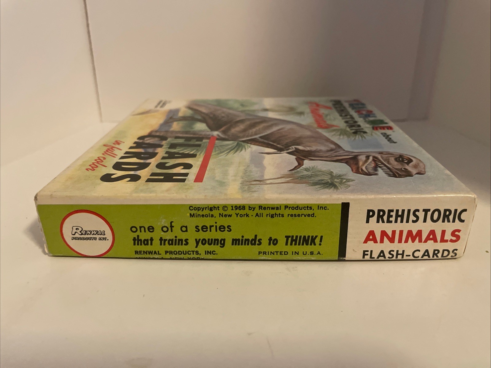 Vintage 1968 Teach Me Prehistoric Animals Flash Cards Dinosaurs 48 Cards