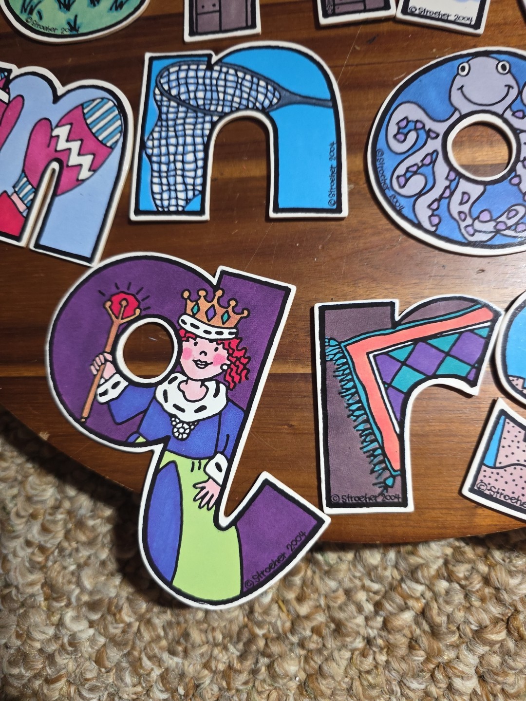 Complete Stroeher Upper And Lower Case Letter Alphabet Set A-Z Pictures Magnetic
