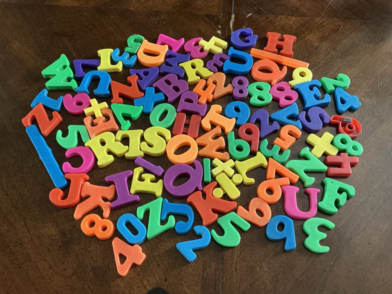 87 Multi-Color Plastic Magnetic Letters & Numbers for Learning Refrigerator