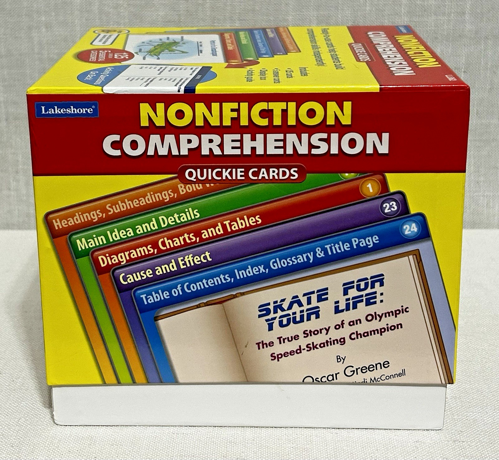 Lakeshore Nonfiction Comprehension 125 Quickie Cards Grade 3-5 Age 8-10 Complete