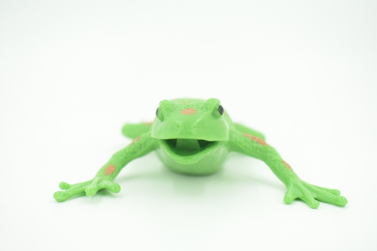 Frog Toy Stretchable, Squishy, Squeezable Soft Rubber, Green, Gift, 6″ US02 B59