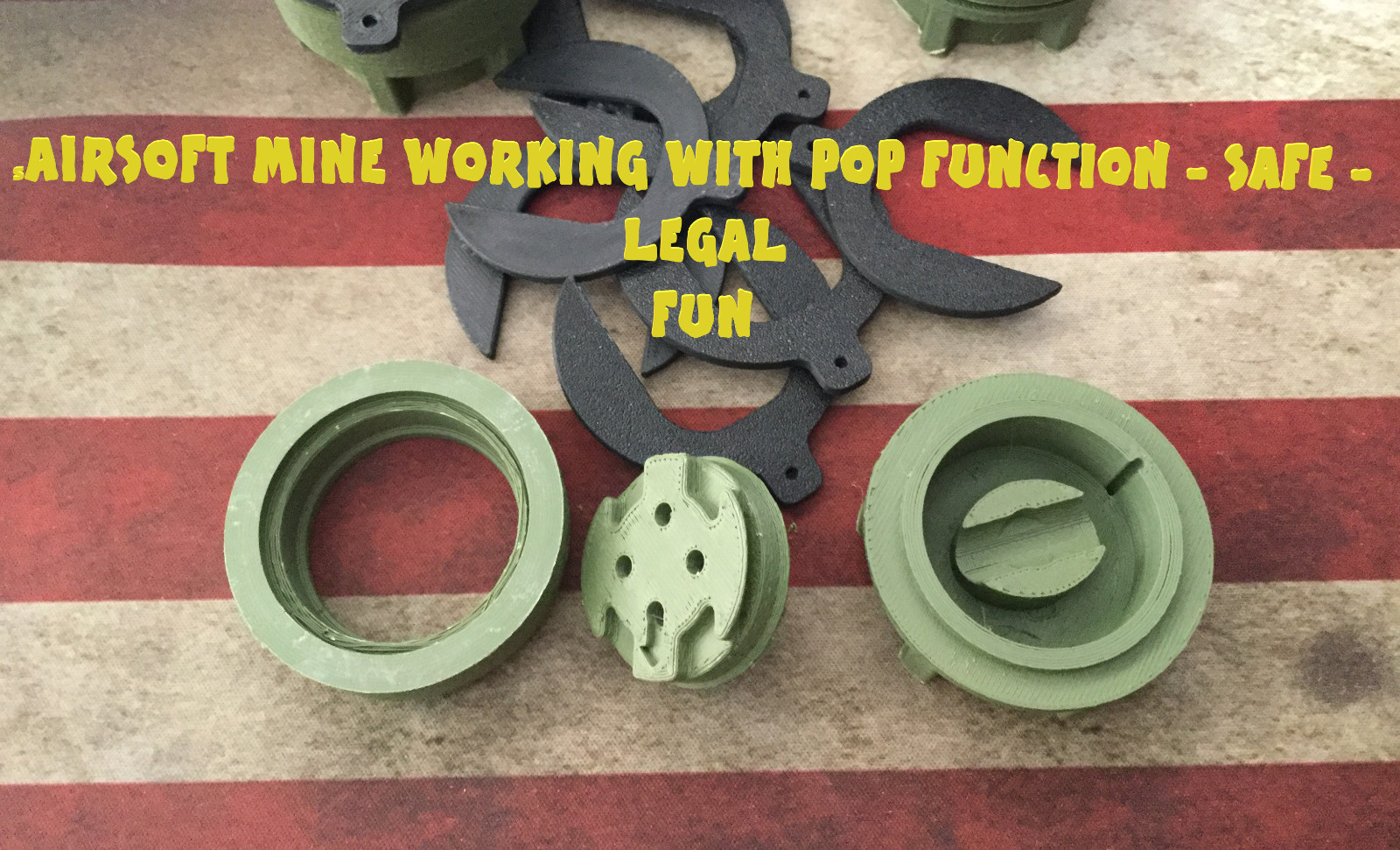 MilSim M14 Toe Popper Landmine Prop Safe Pressure Activated Snap Pop Toy Mine