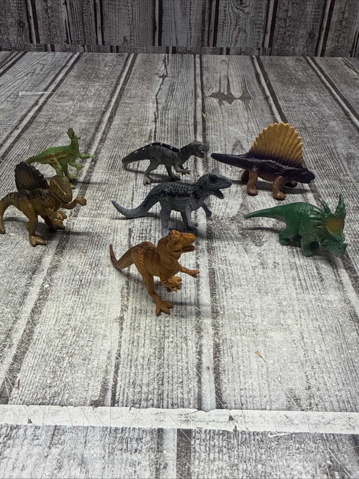 Safari Ltd Good Luck Minis Set of 7 Dinosaurs Lot Cake Toppers Toys Figures