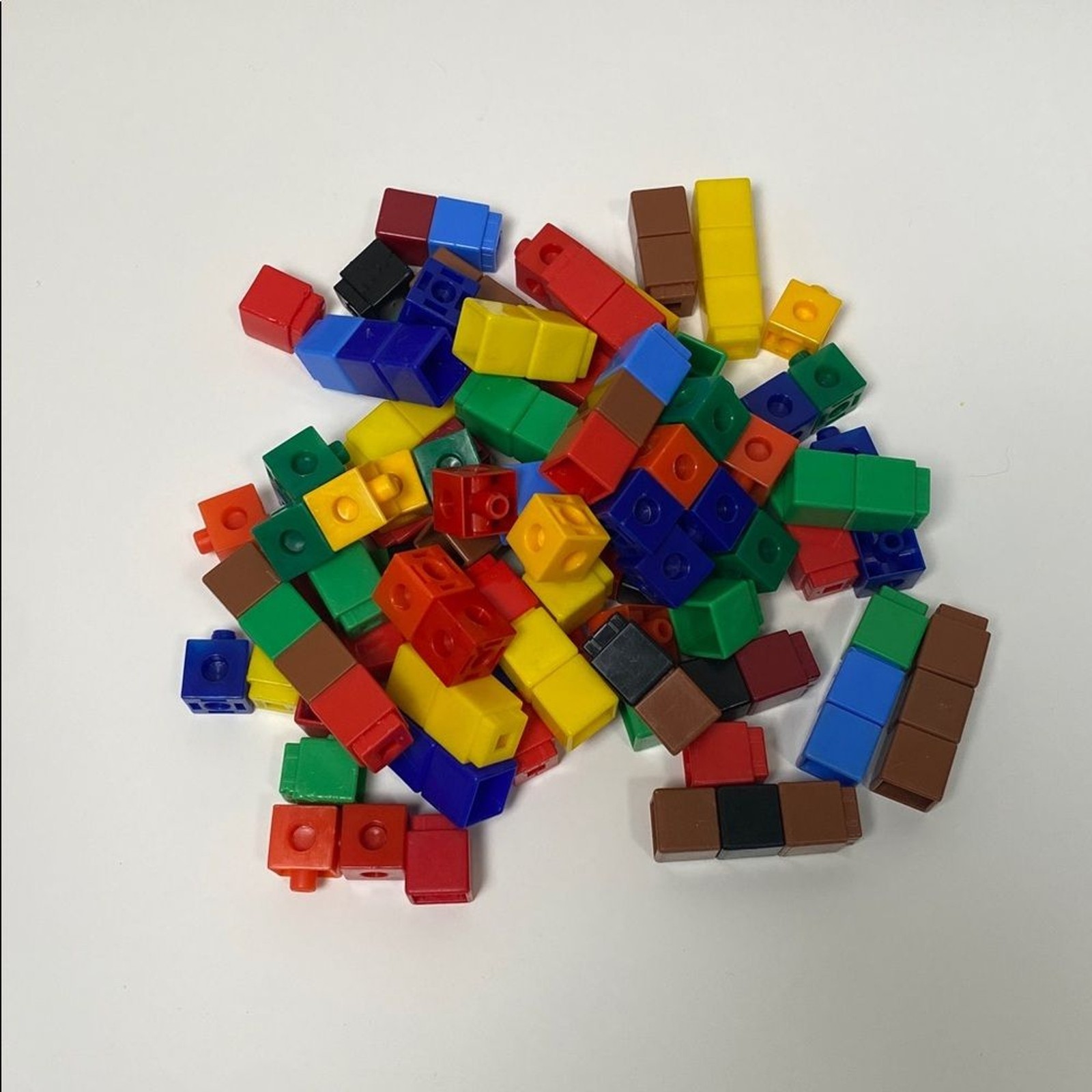 74 Colorful Interlocking Cube Building Blocks Set Colorful For Kids Homeschool