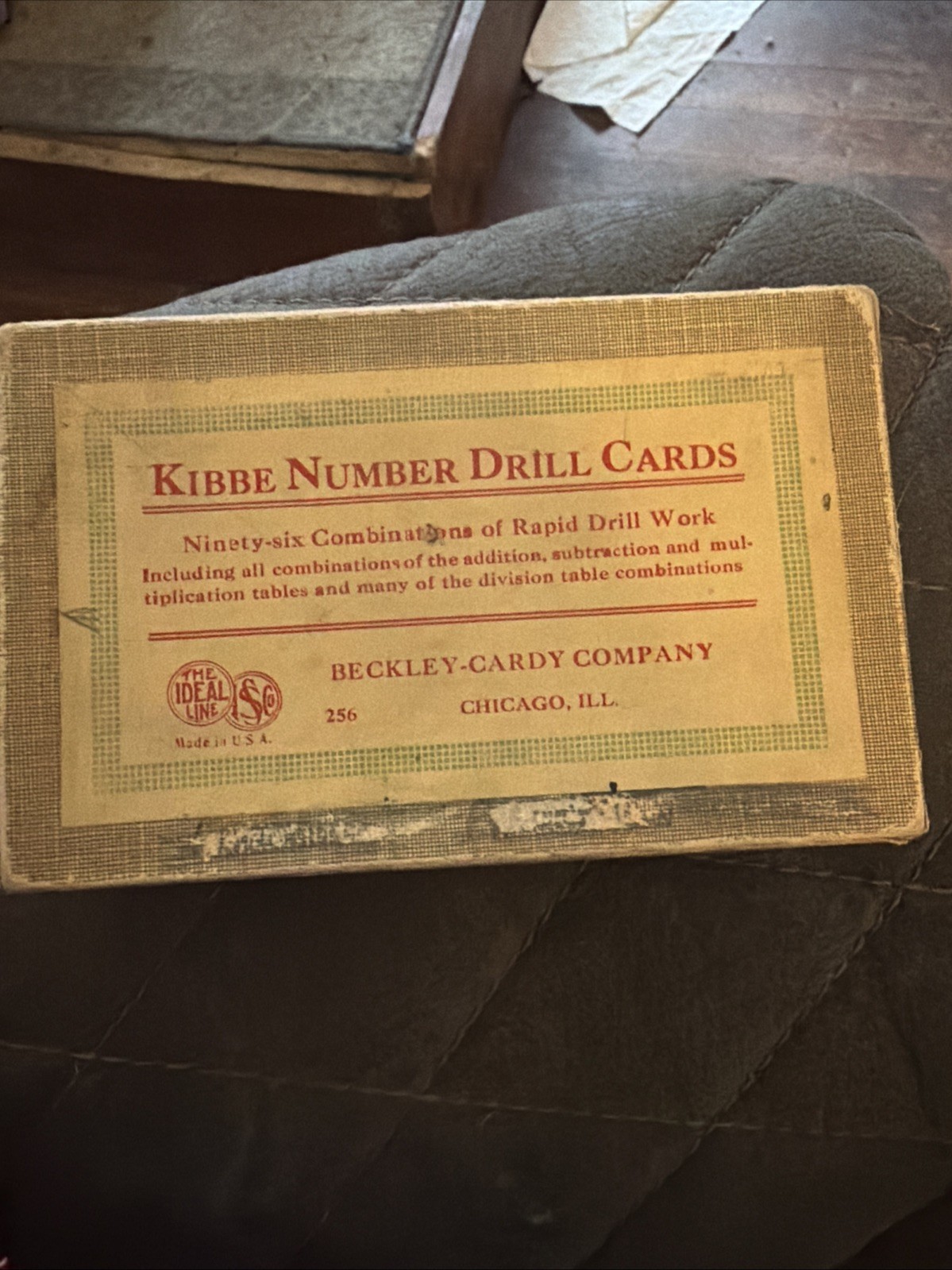 Kibbe Number Drill Cards from Ideal School Supply Co., 1920’s