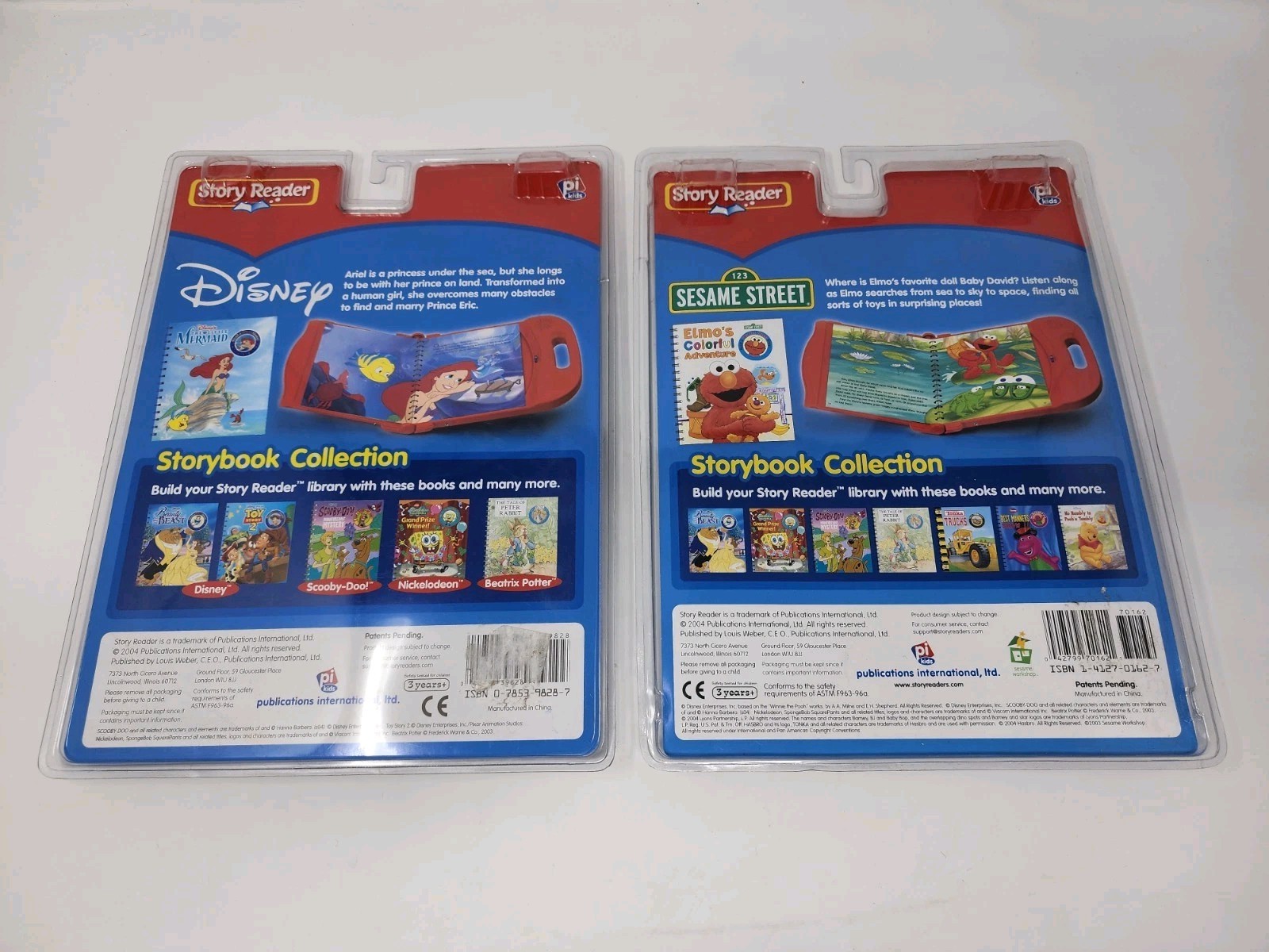Story Reader Storybook And Cartridge 2 Pack (Elmo Adventure, Little Mermaid)