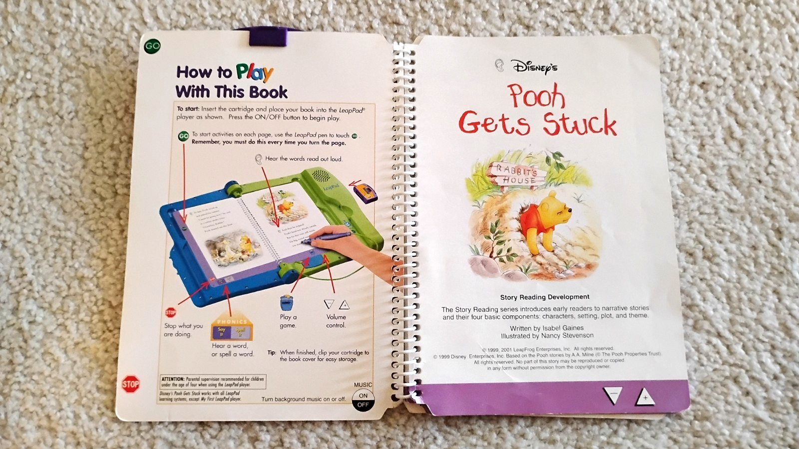 LeapFrog LeapPad Leap 1 Disney’s Winnie the Pooh Gets Stuck Book and Cartridge