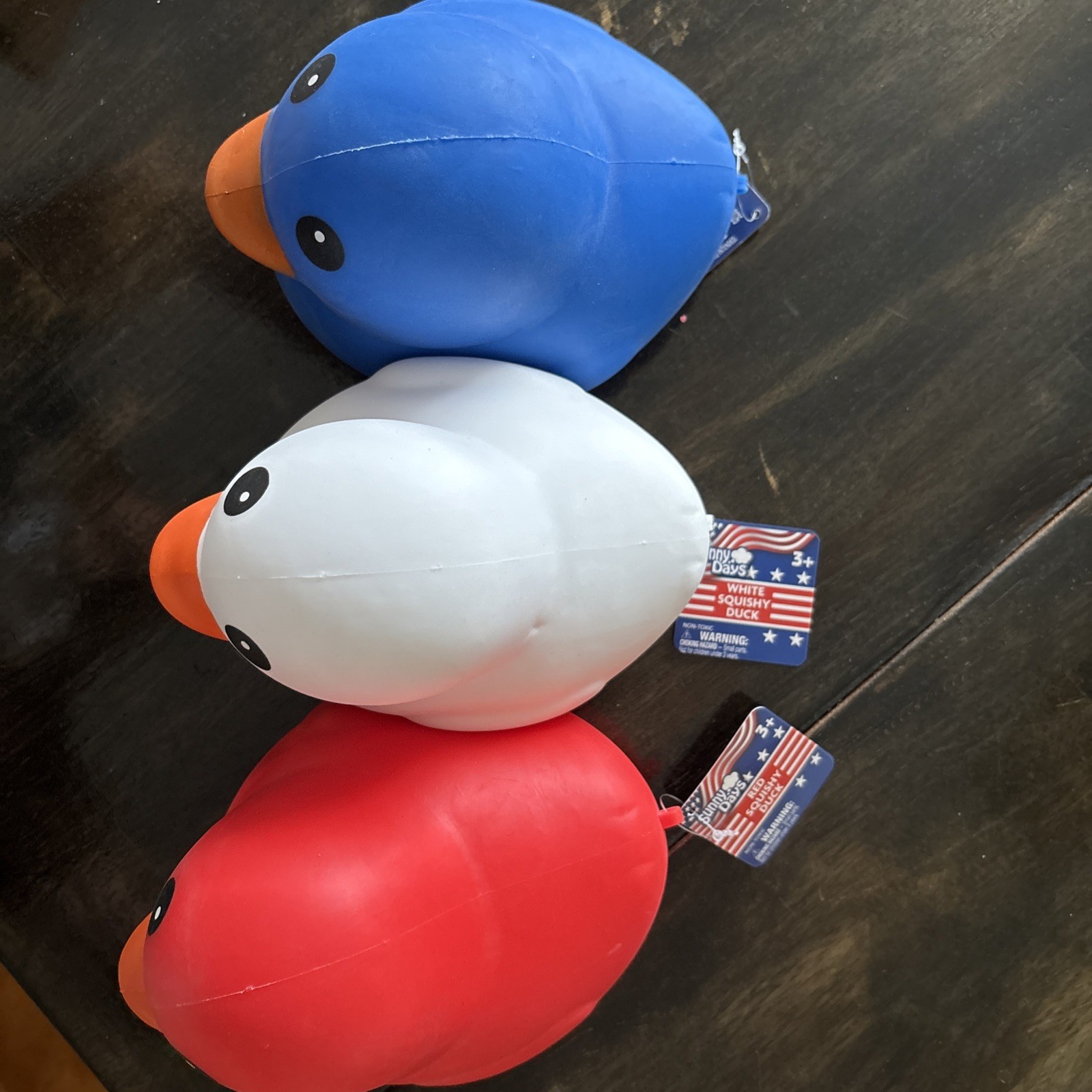 Red White and Blue Sunny Days Duck SET OF 3