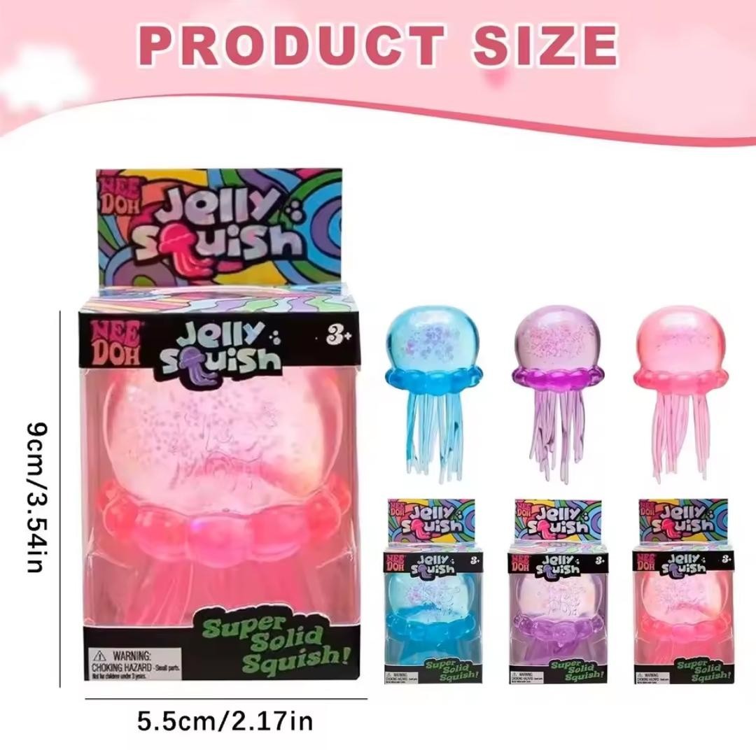 Random Jellyfish Squish Fidget toy NeDoh Soft Squeeze Stress Relief Anti Anxiety