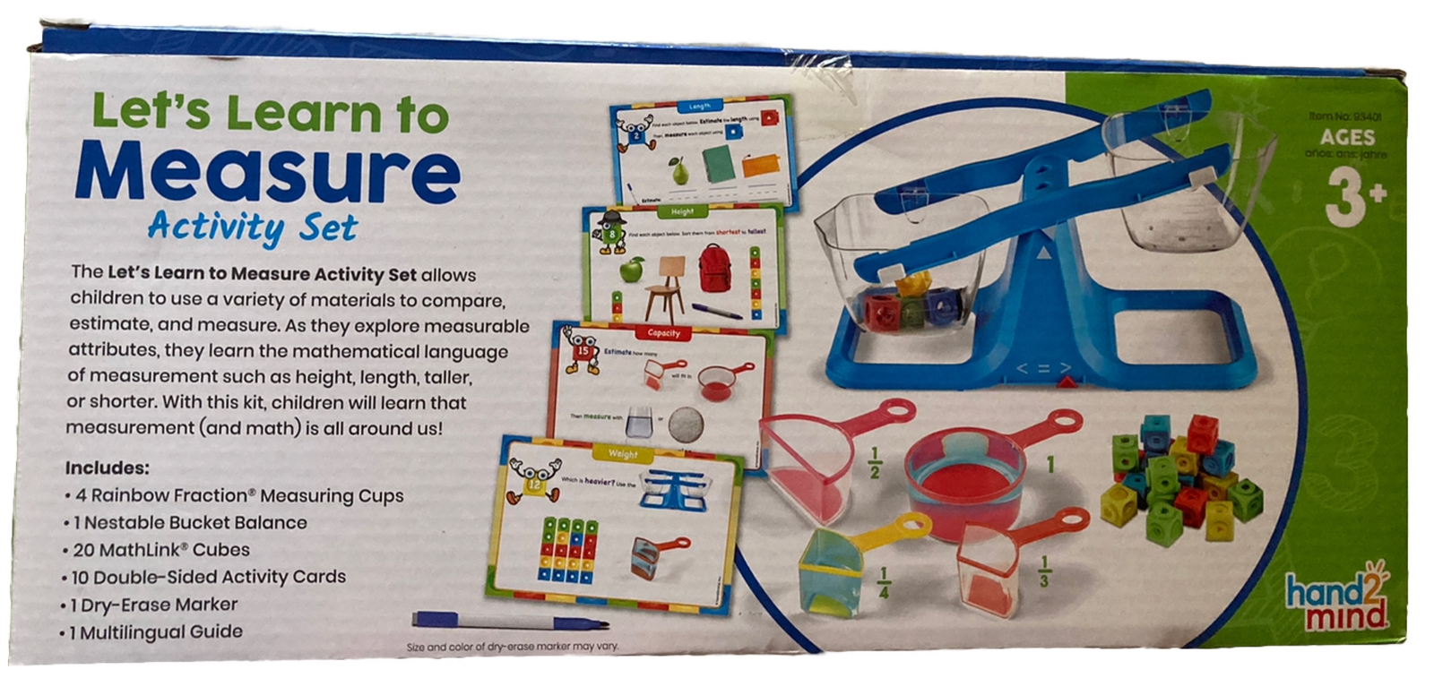 Hand2mind Let’s Learn to Measure Activity Set NEW 3+