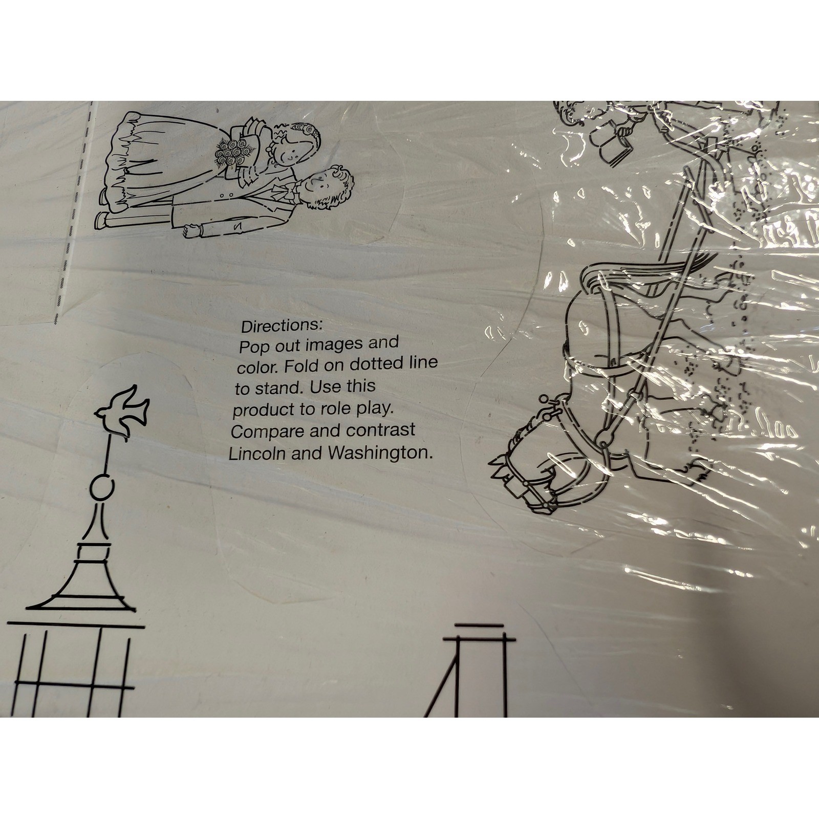 Really Good Stuff Abraham Lincoln George Washington Lesson Sheets 12 Pack 155248