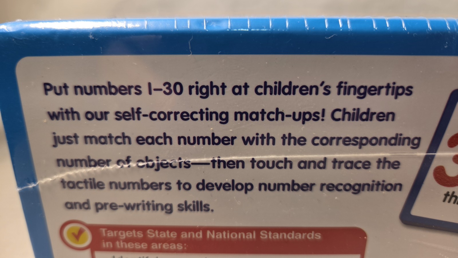 Lakeshore Learning Tactile Number Match Ups Numbers 1-30 NEW HH396
