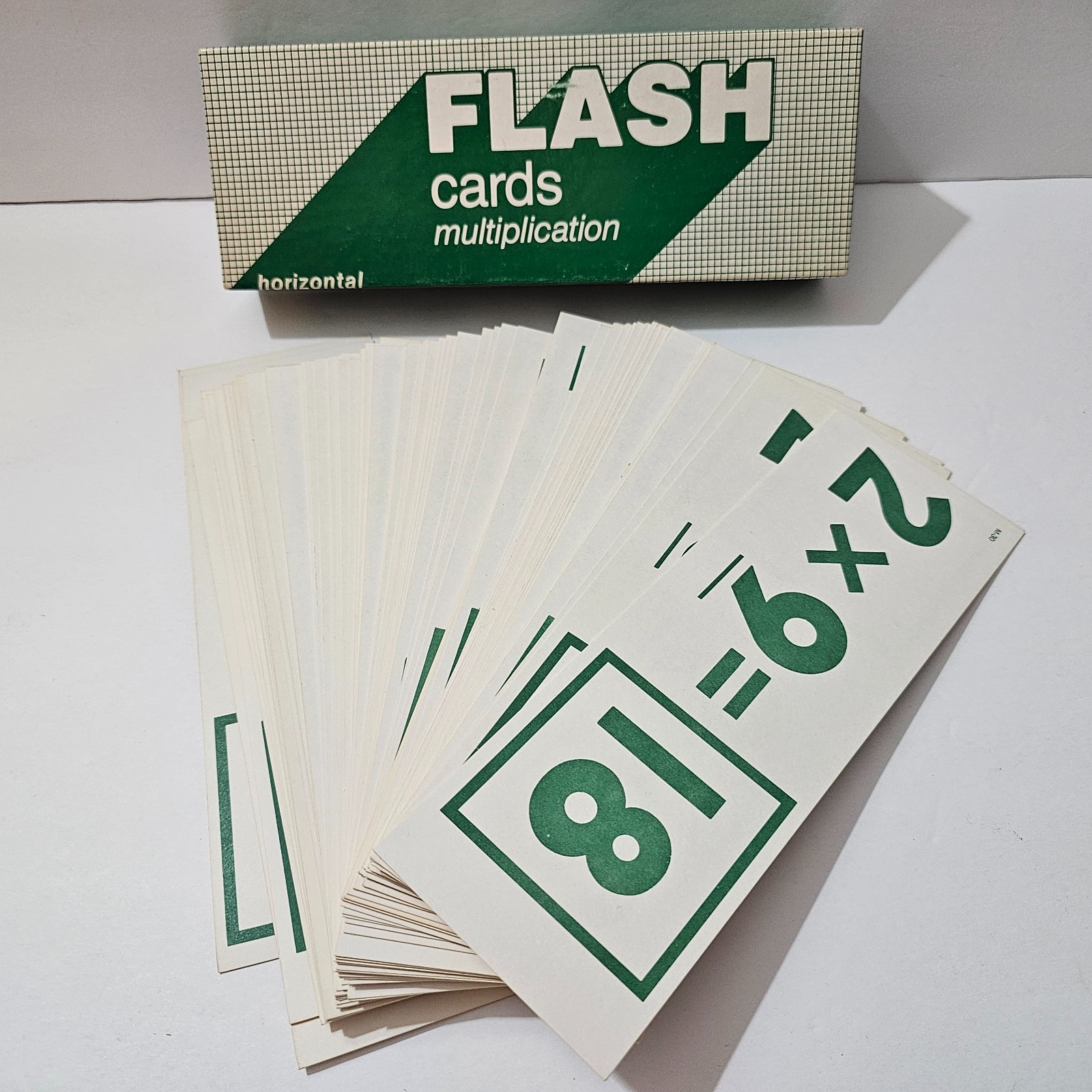 Learning Resources Multiplication Flash Cards Large Print Horizontal 1985 Vtg