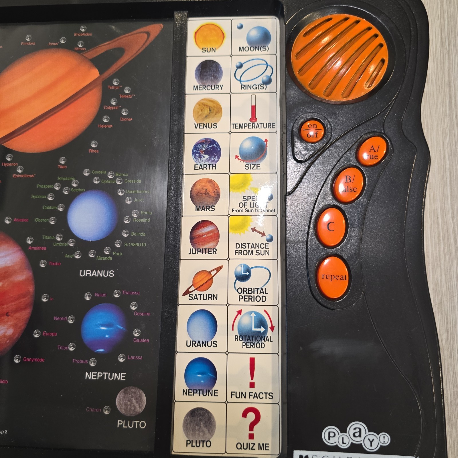 VTG Play Scholastic Solar System Planets Learning Tablet 90s Educational RARE