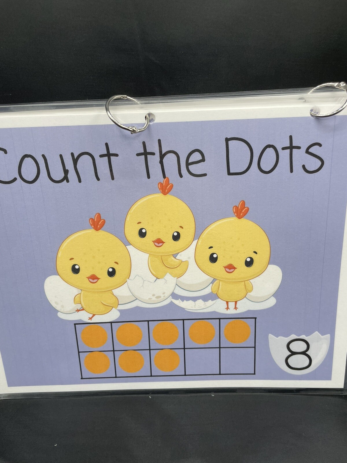 Preschool Children’s Busy Book Activity Game Count The Dots Number Matching