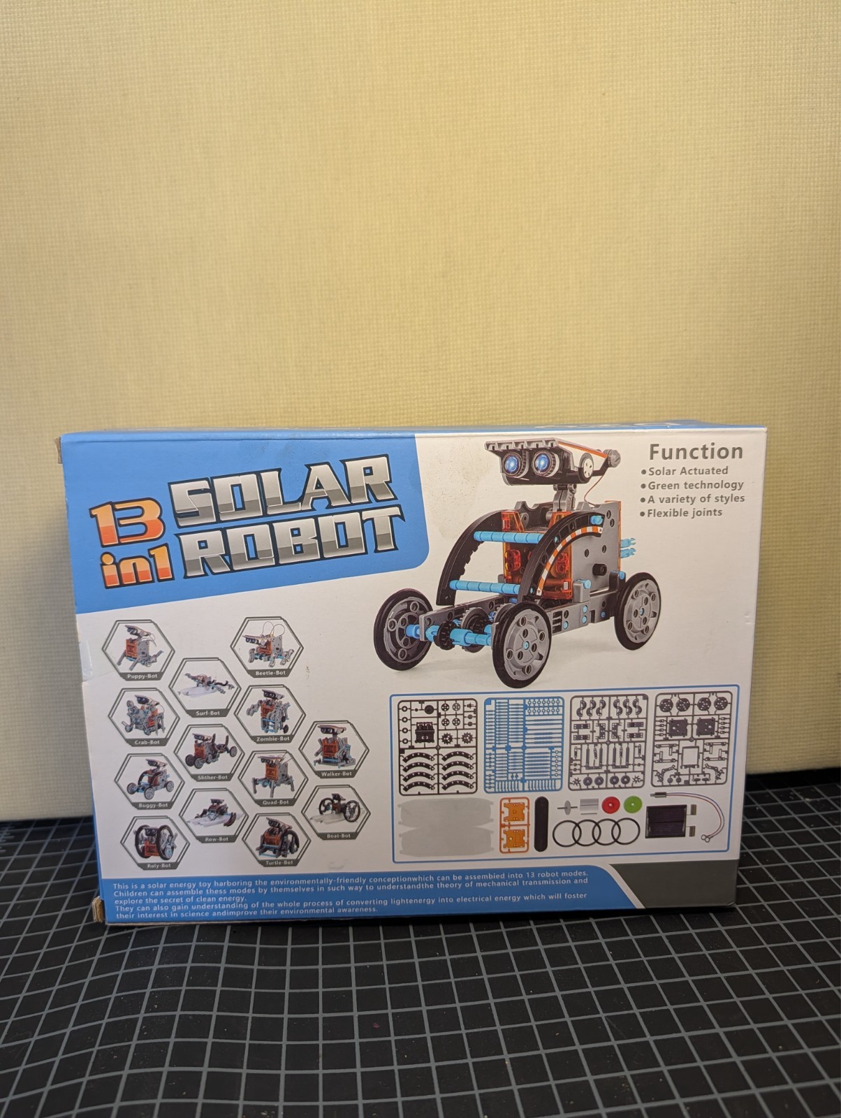 STEM 13-in-1 Solar Power Robots Creation Toy, Educational Experiment DIY Robotic