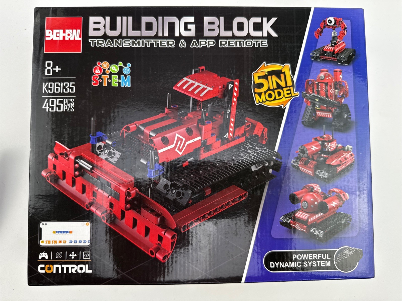 STEM Robot K96135 youth Ages 8-14 5-In-1 Remote Control and APP remote New 495p