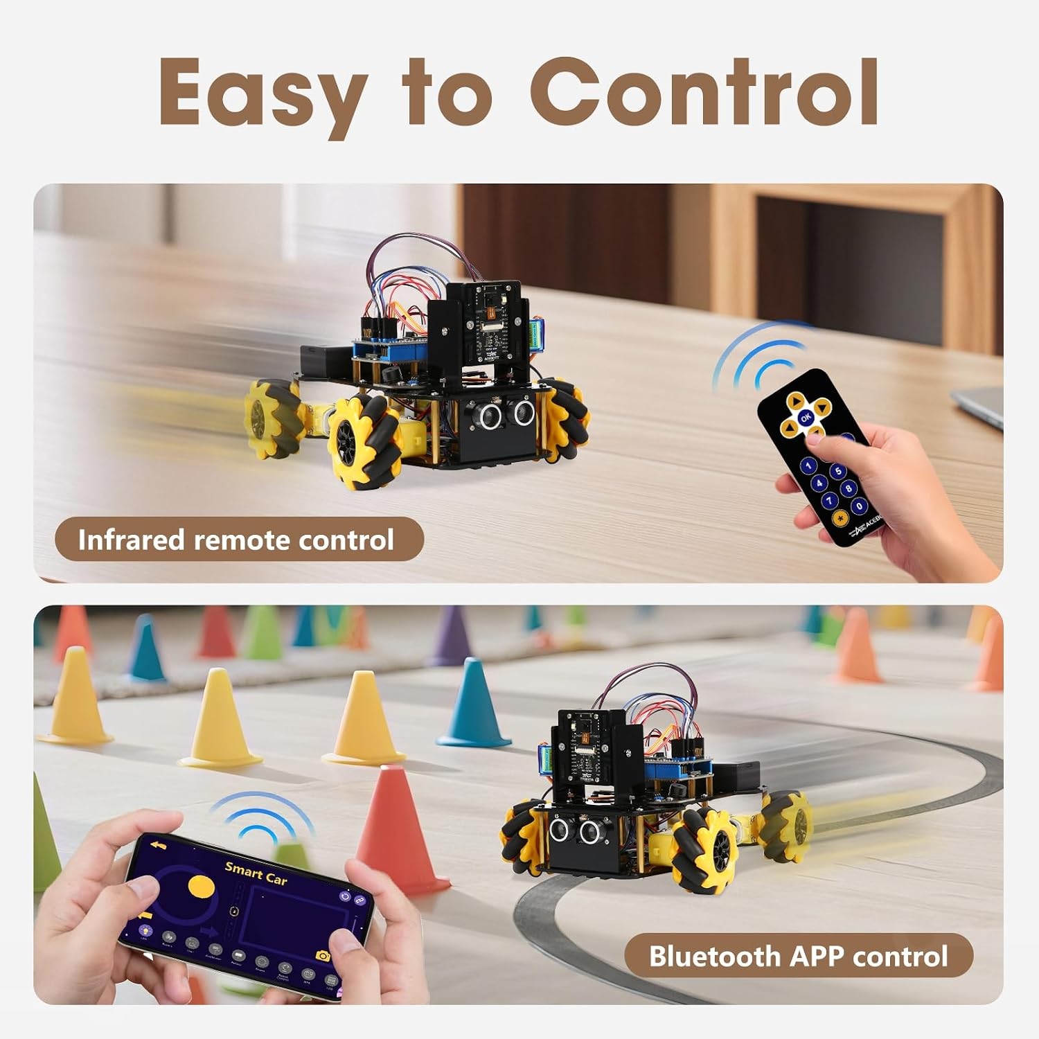 Robotics Kit for Kids Ages 8–12 12-16, ACEBOTT Smart Robot Car Kit with 3MP Came