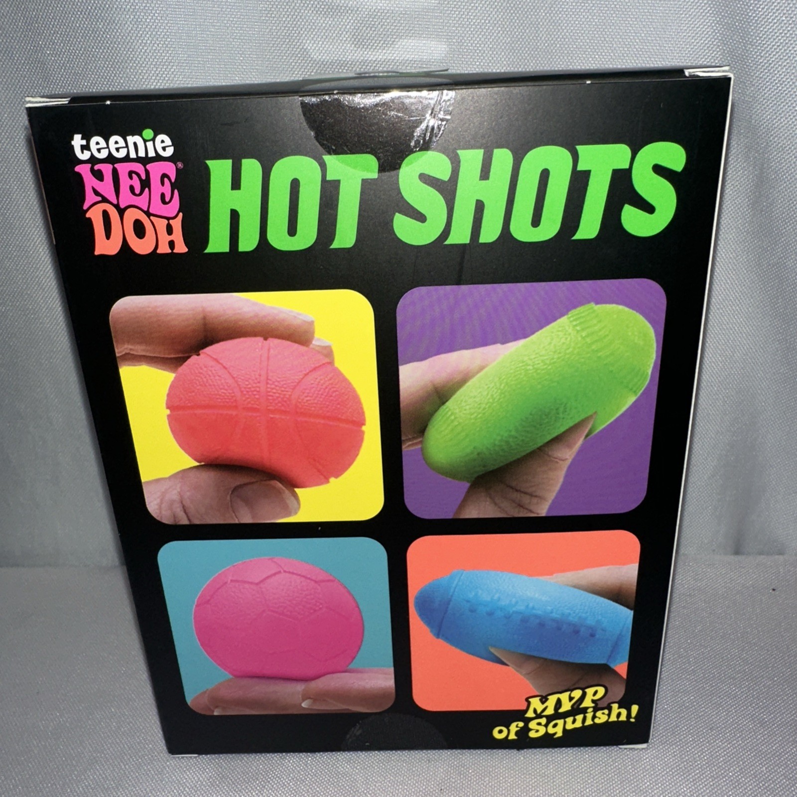 Teenie NeeDoh 4 Packs Nee Doh Swirl -Fuzz Balls & Hot Shots All Three Sets!