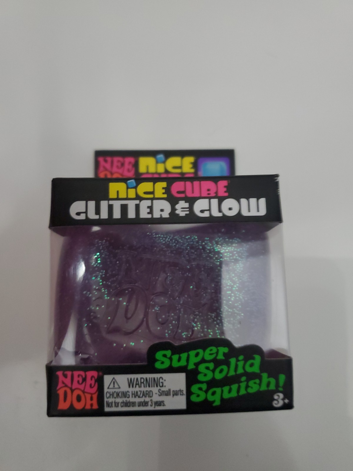 NeeDoh Nice Cube Purple Purple Glitter and Glow New In Box Great Gift