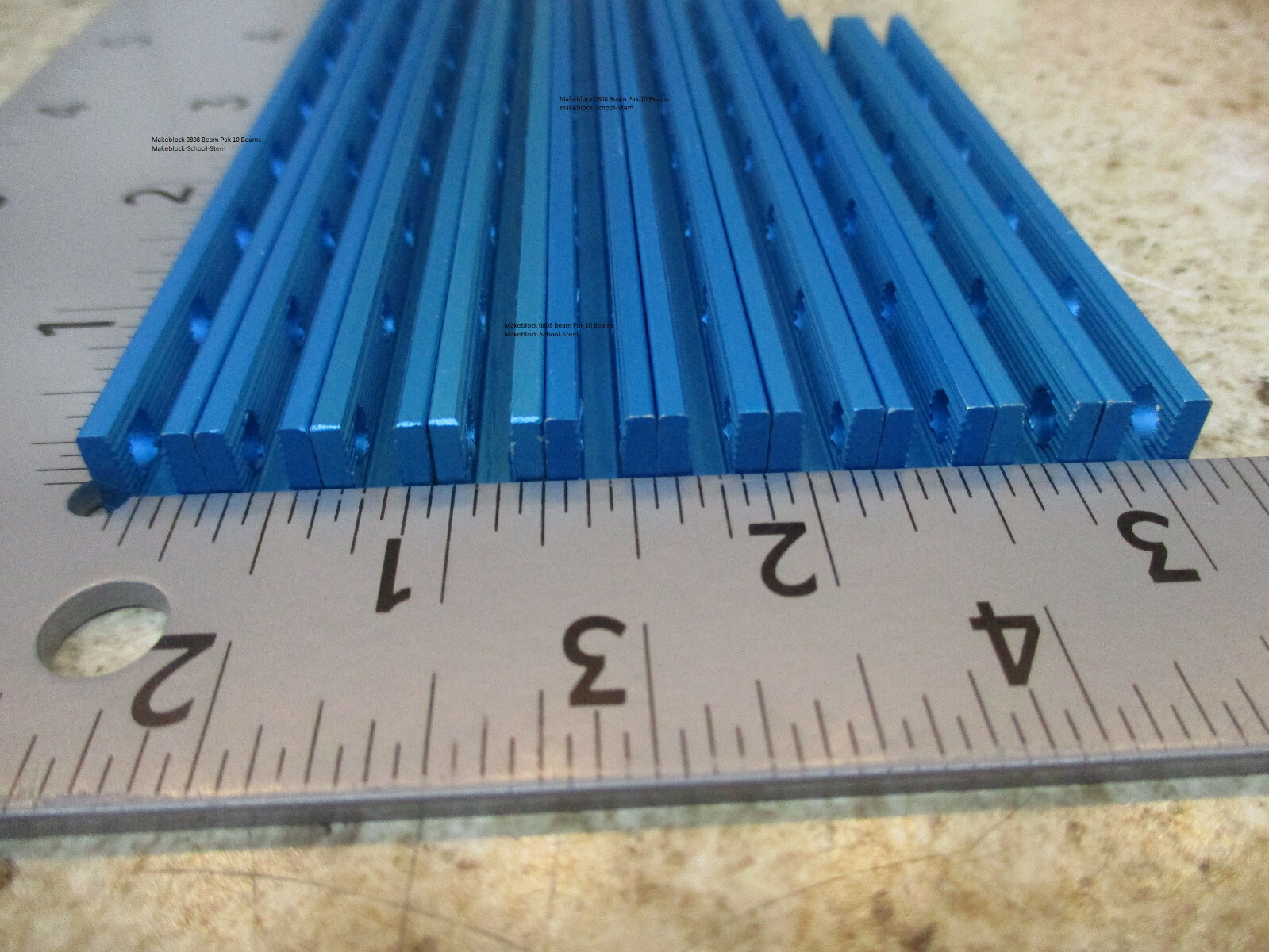 Makeblock Beams ** 0808 Robot Pak Blue ** Standard 10 Beam pak