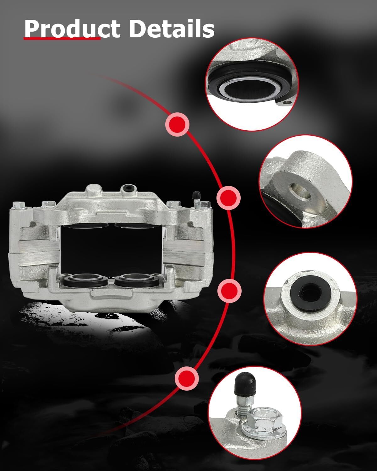 cciyu 192713 192712 Front Left + Right Brake Calipers Without Bracket For Toyota