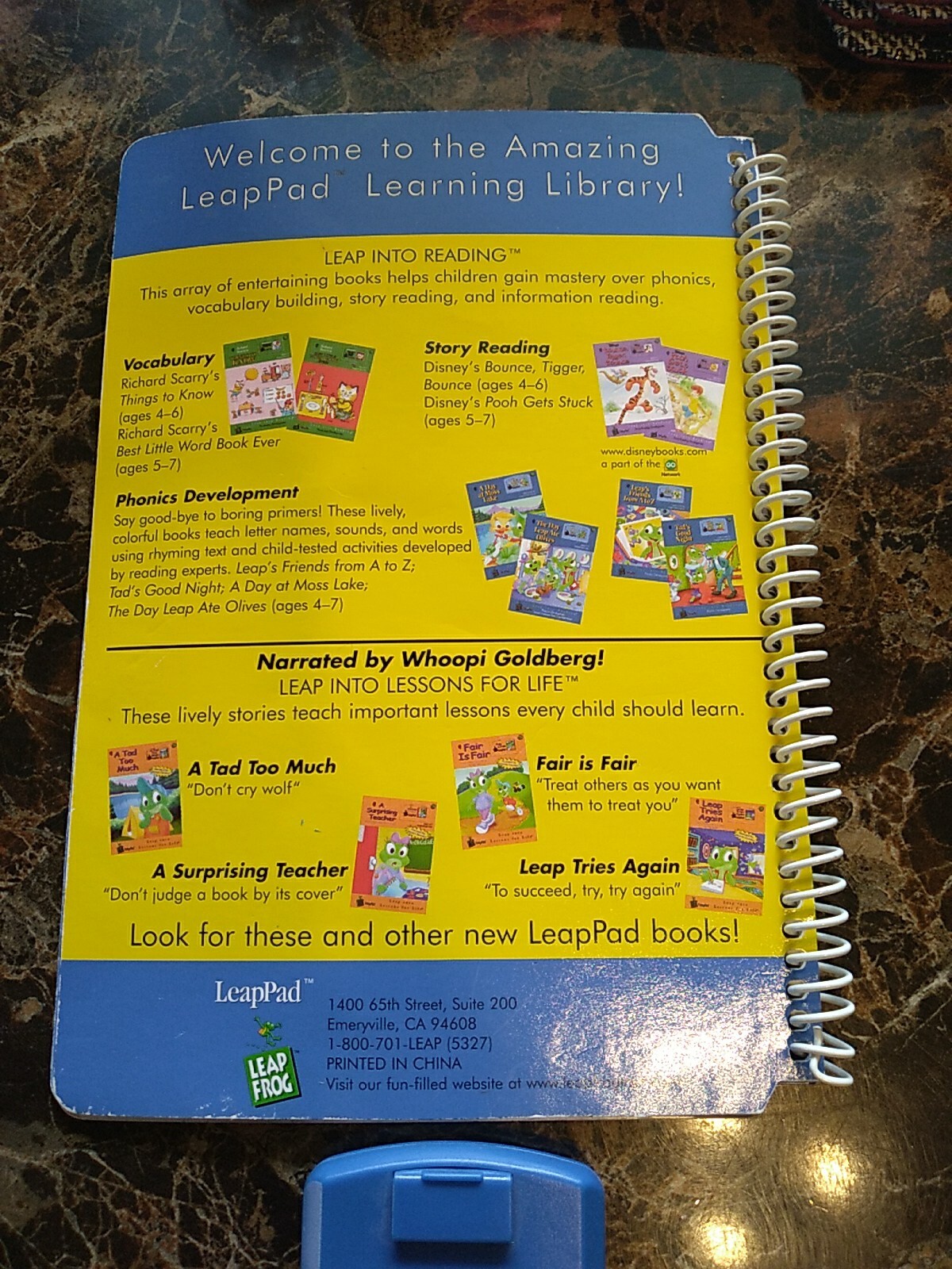 LeapFrog LeapPad The Day Leap Ate Olives Reading Book + Cartridge Ages 4-7