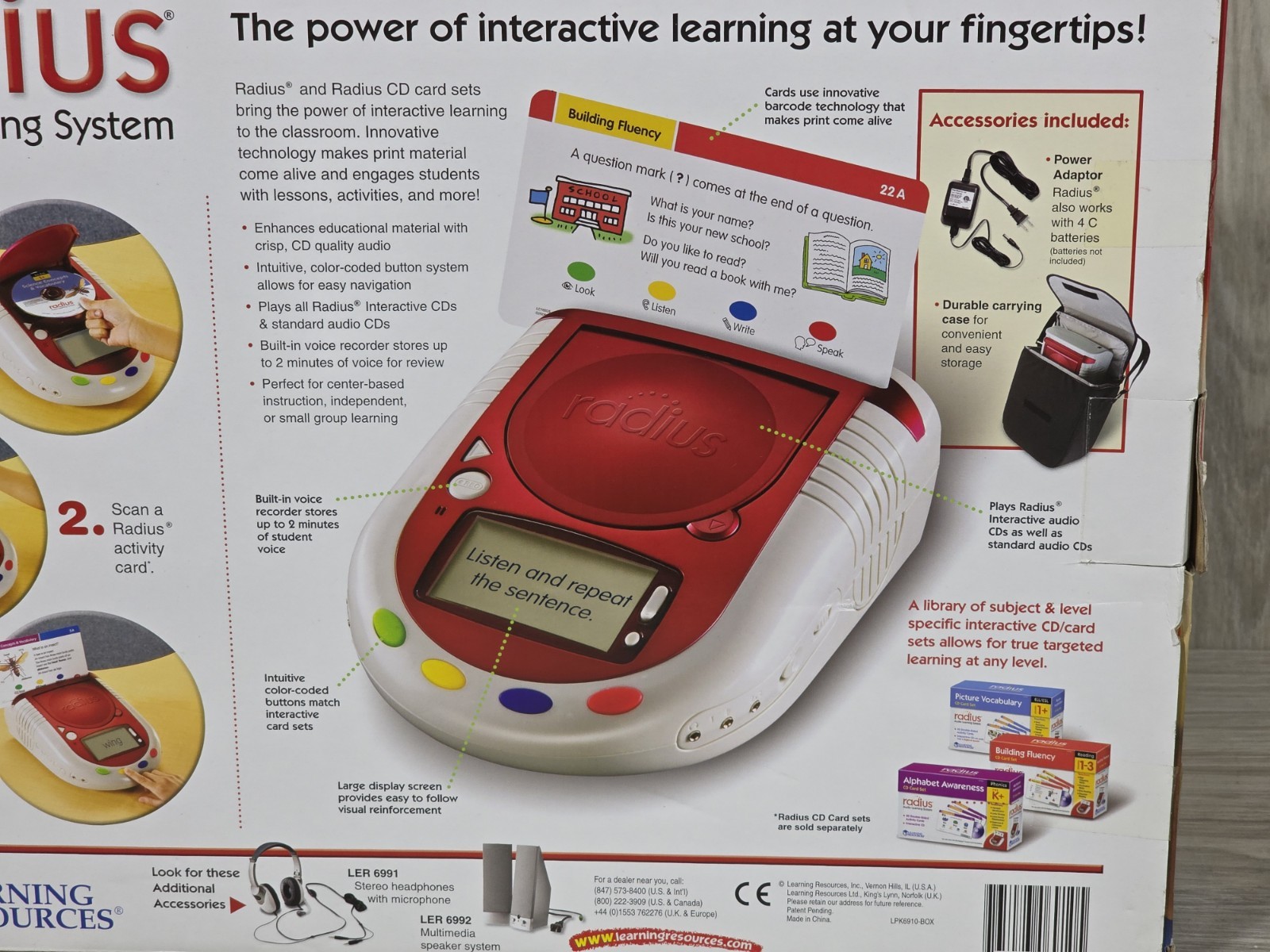 Learning Resources Radius Audio Learning System LER 6910 – NEW –