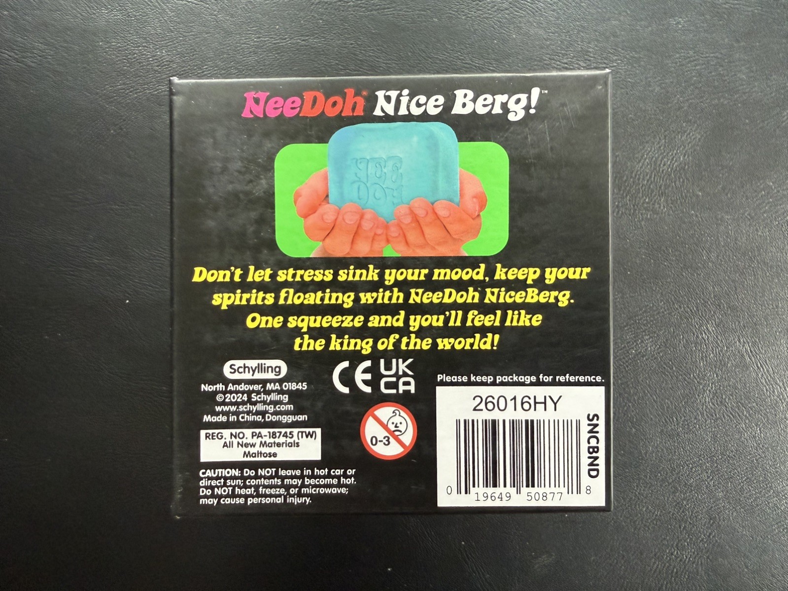NEEDOH Nice Berg Blue XL GIANT Solid Squish Cube Ice Block NEW FREE SHIPPING