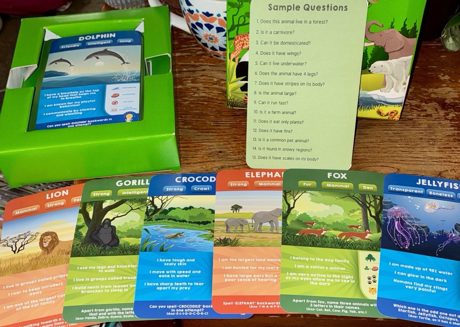 Skillmatics GUESS IN 10 Animal Planet ~Family Card Game 2-6 Players 6+ ~COMPLETE