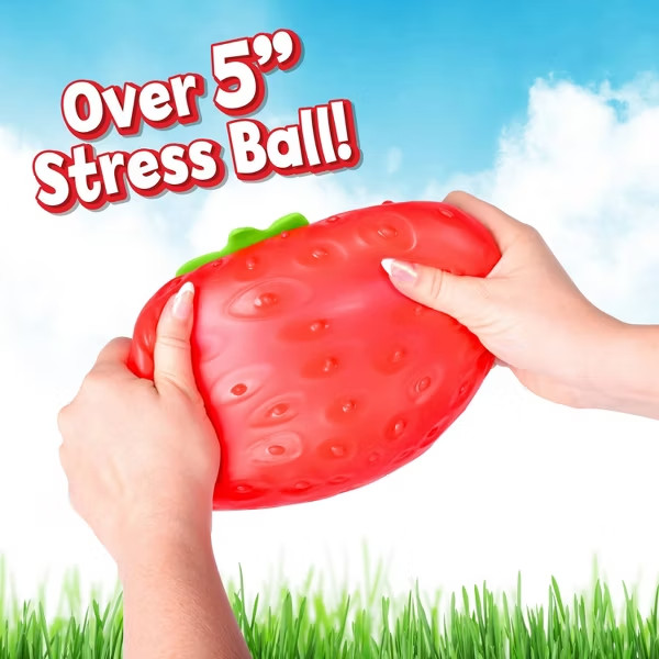 Sunny Days Jumbo Squeezy Strawberry Squishy Toy Stress Relief Sensory Fun