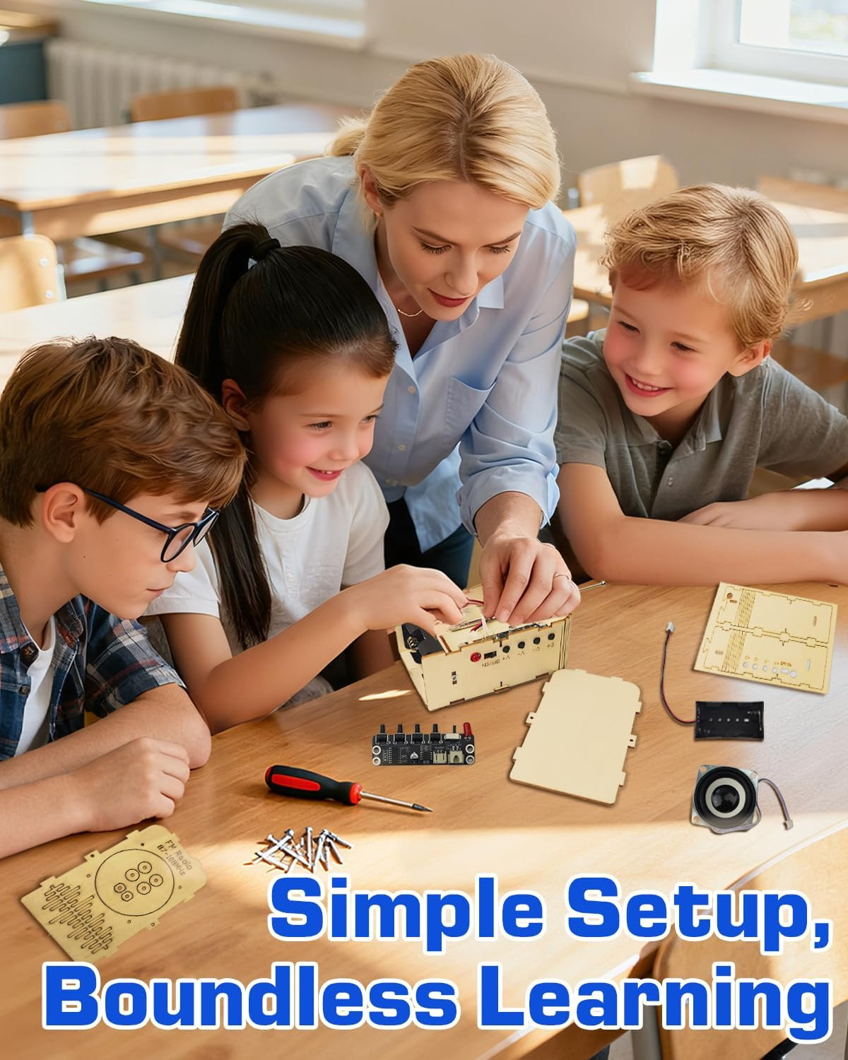 Science Kits for Kids Age 8-12 12-14, STEM Toys DIY Radio Kit Engineering Electr