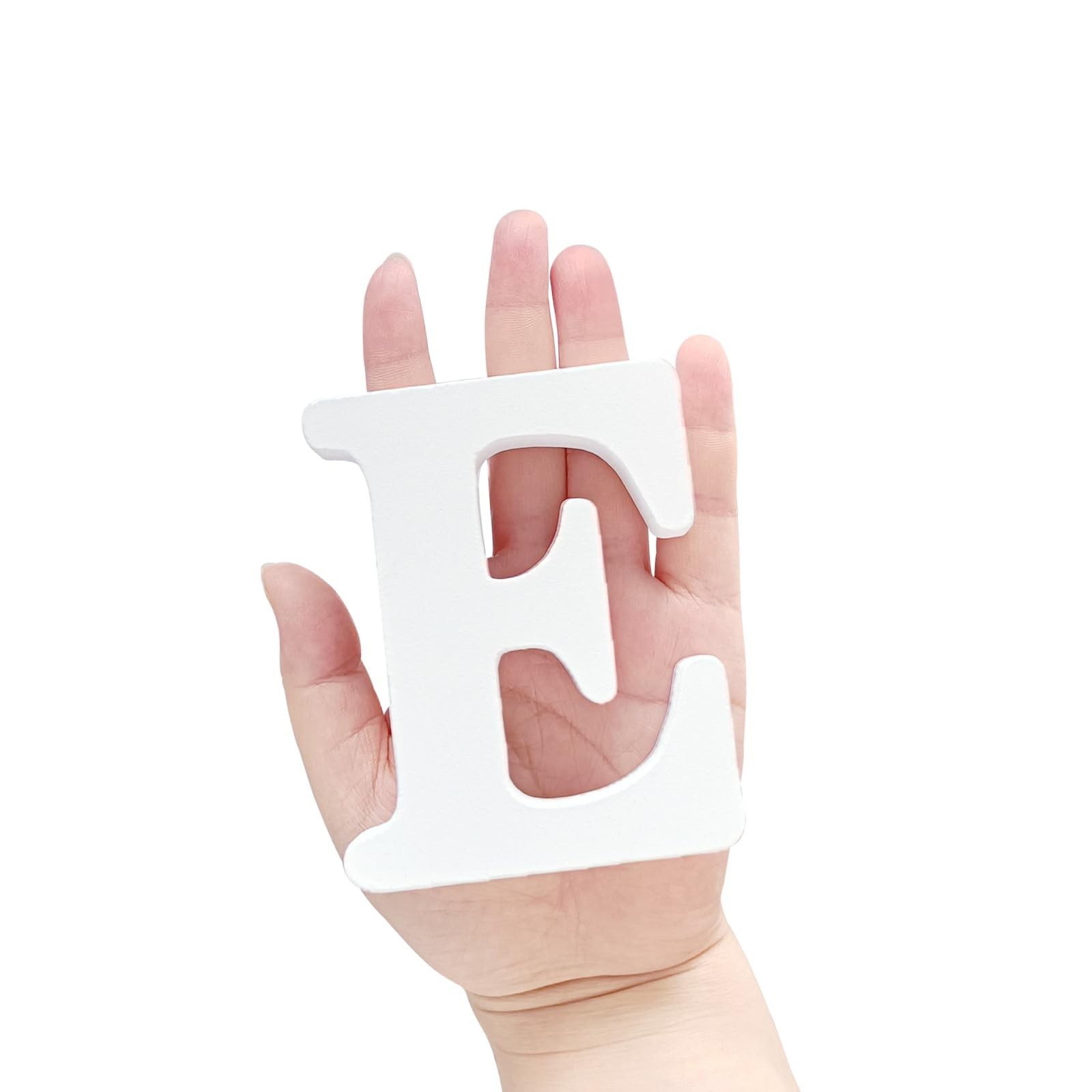 4 Inch Unfinished Wood Letters, White Wooden Alphabet Letters for Wall Decor,…