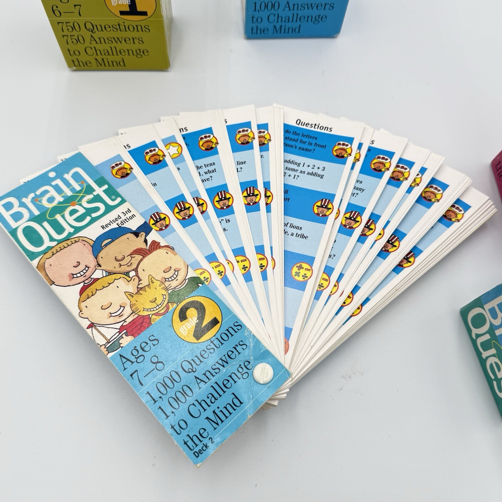 Vintage Brain Quest Bundle Set of 3 – Grades 1, 2, & 3 – Revised 3rd Edition