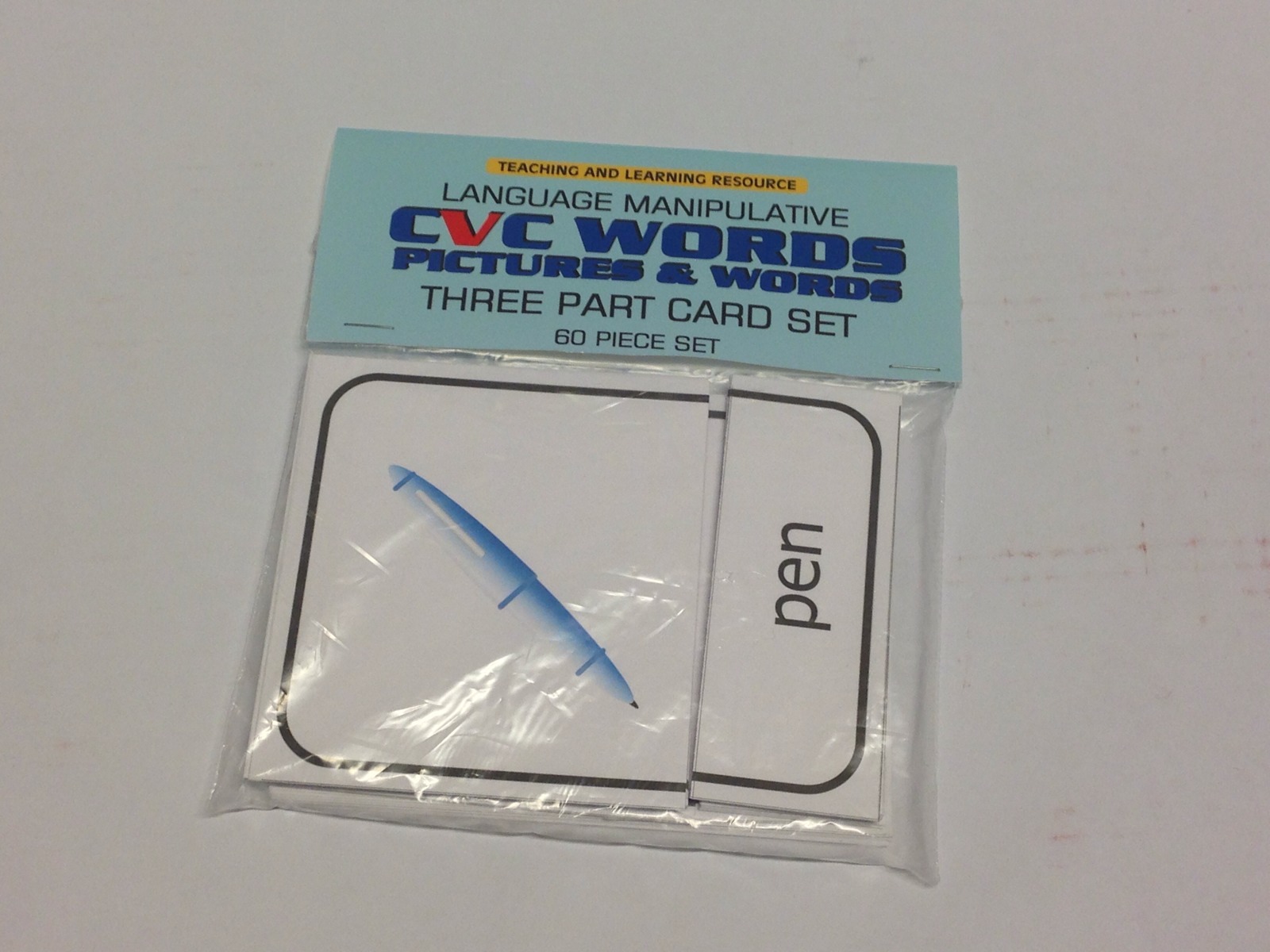 Three Part Cards – Cvc Words CVC WORDS AND PICTURES CARDS Teaching supplies