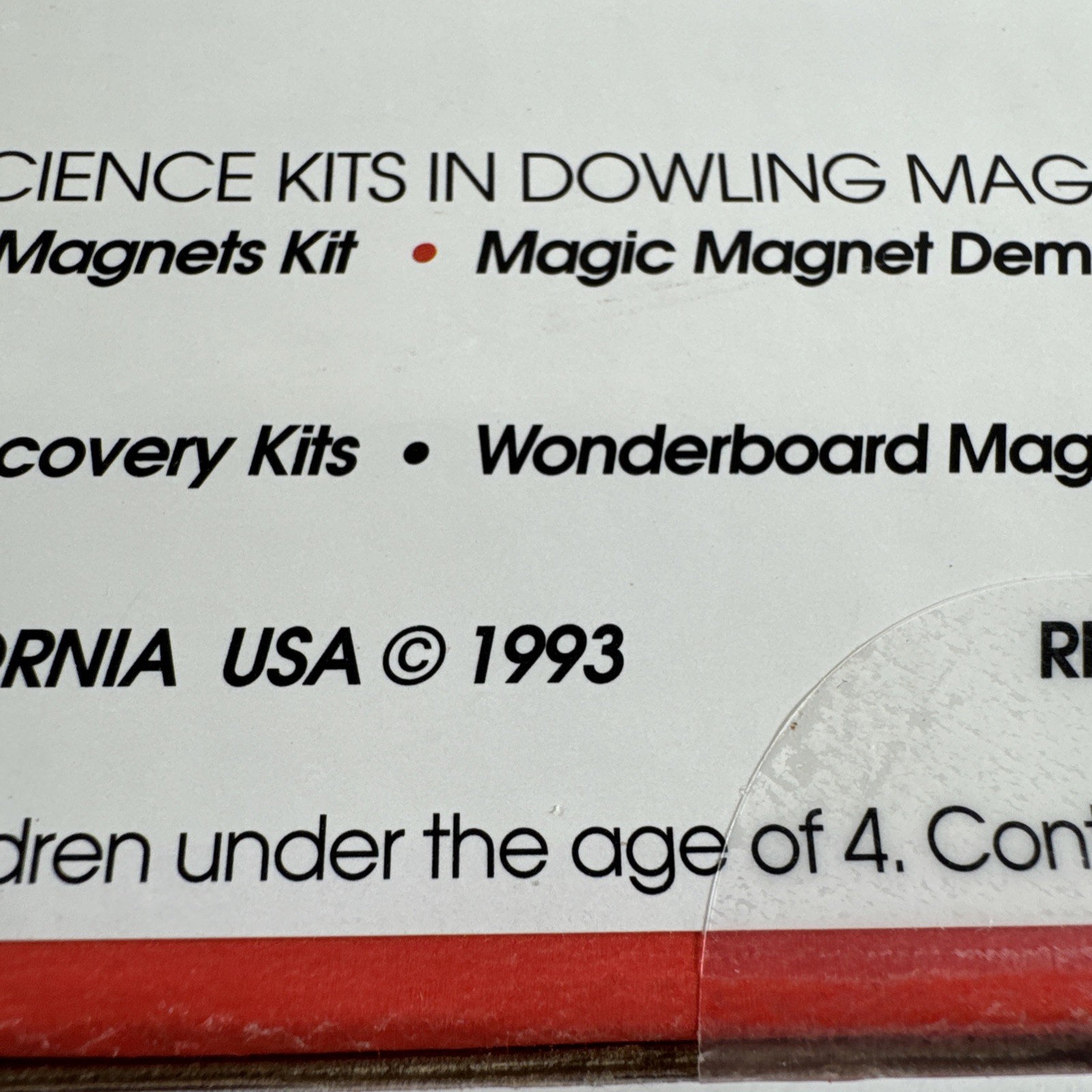 1993 SCIENCE WITH MAGNETS KIT THE HANDS ON SERIES UNUSED