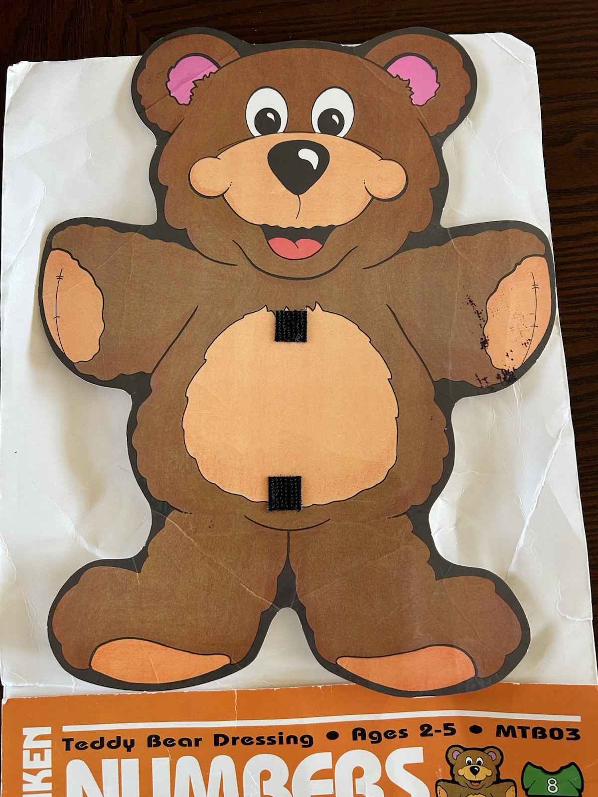 VTG 1987 Teddy Bear Dressing Numbers Milliken Homeschool Preschool Kindergarten