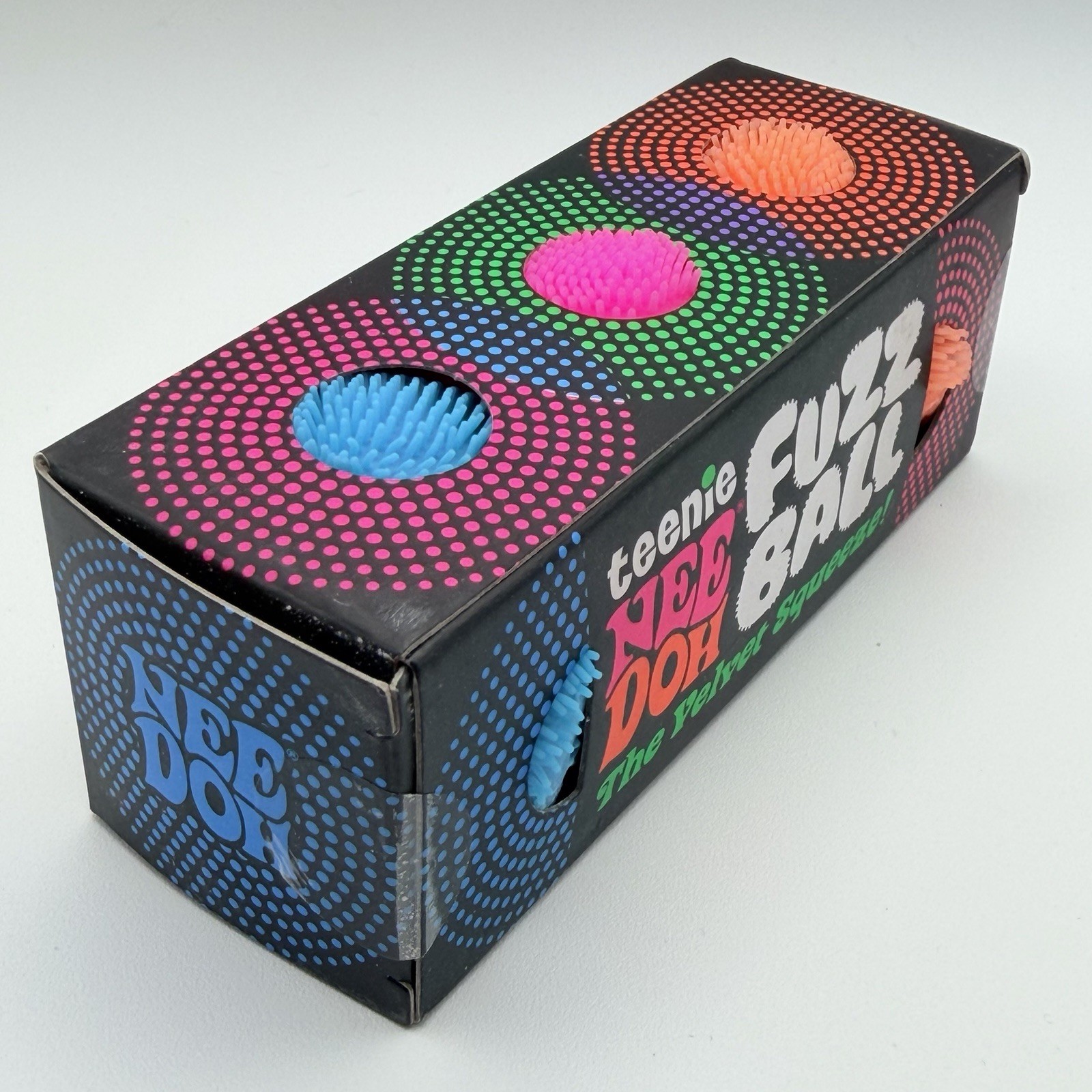 Nee Doh Teenie Fuzz Ball The Velvet Squeeze 3 Pack Multicolor Blue Pink Orange