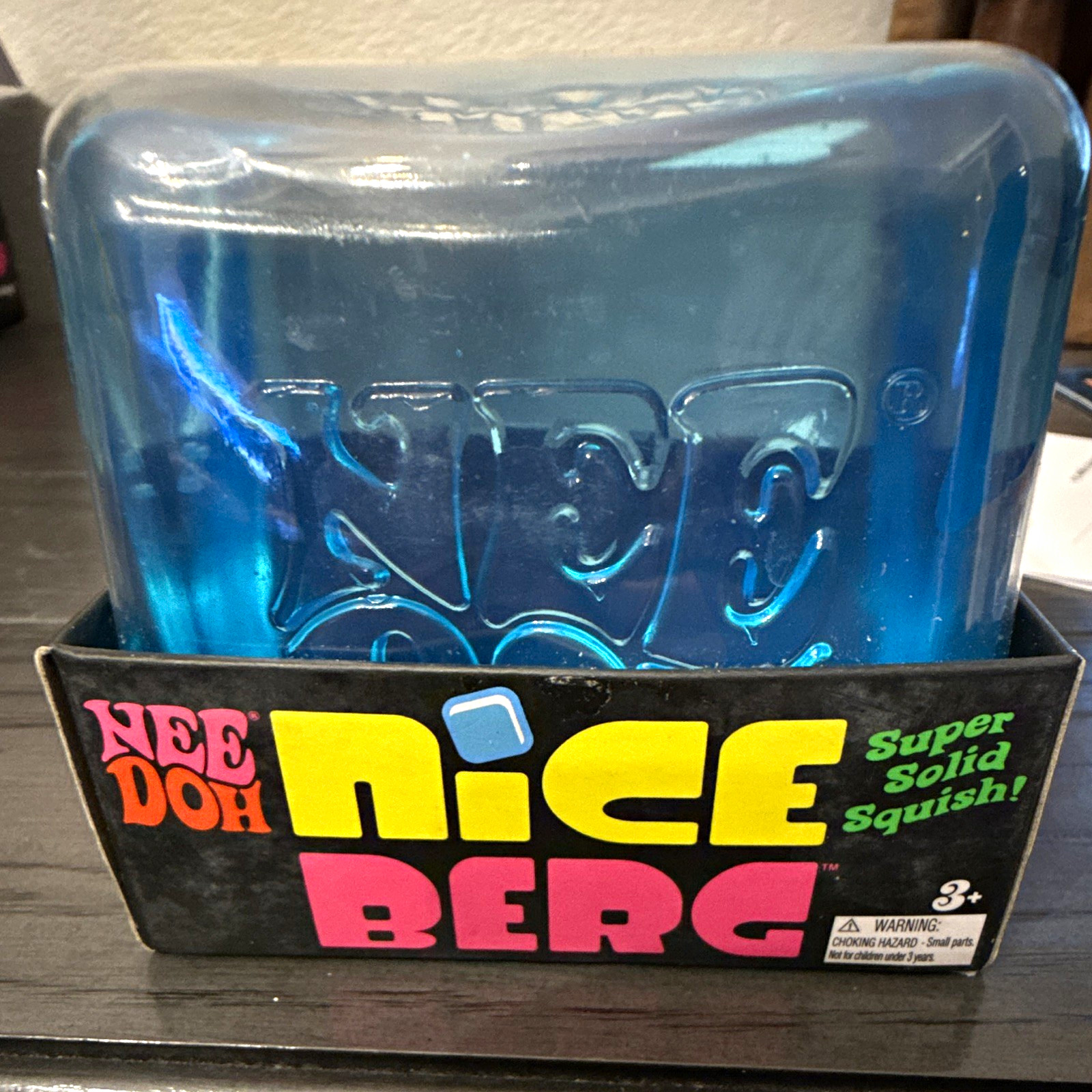 NeeDoh Nice Berg Super Solid Squish Squeeze Ball Stress Reliever, Blue Maltose