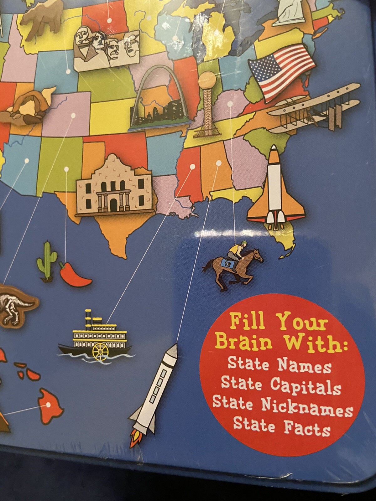 Scholastic The USA Game New In Tin University Games Educational Learn The States