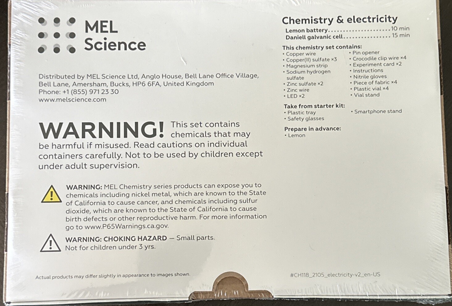 Mel Chemistry CHEMISTRY & ELECTRICITY. #S1904-Ch-2-B87