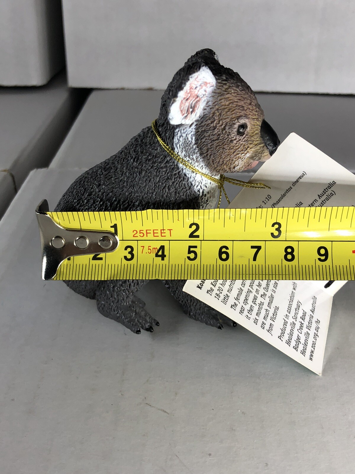 Koala Bear Science and Nature Australia Vinyl Toy Figure New With Tag Gray