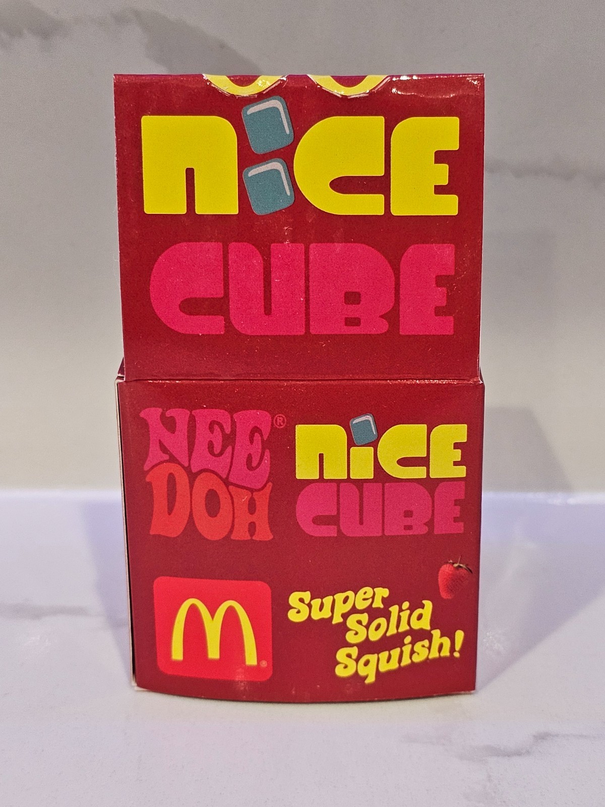 New Mcdonald’s Red Squishy Nee Doh Nice Cube Limited Edition