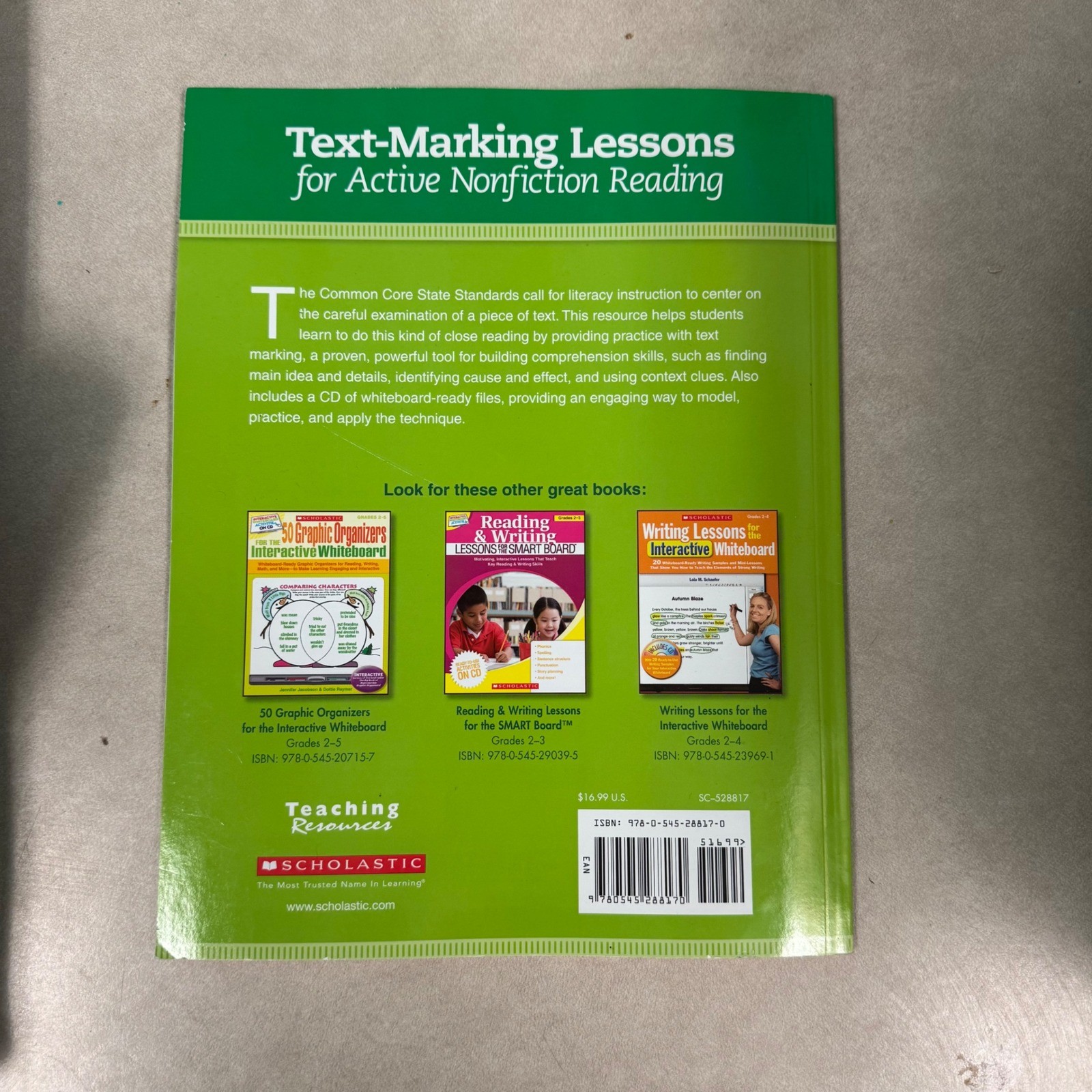 Scholastic Text-Marking Lessons for Active Nonfiction Reading Grades 2-3 CD